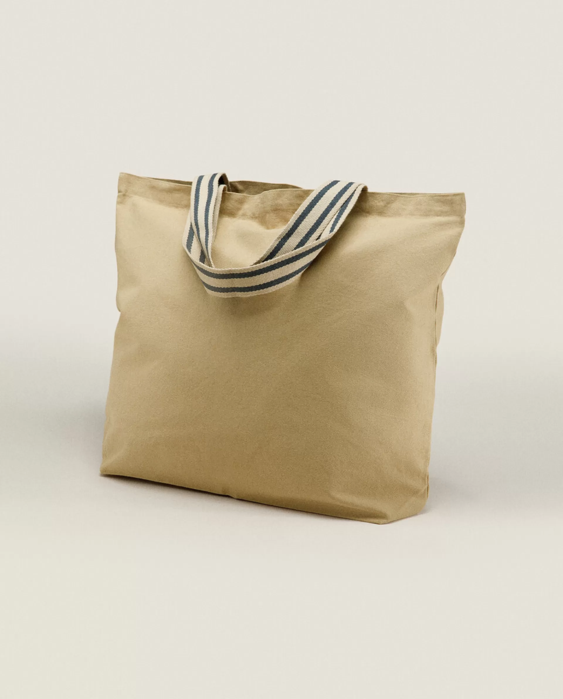 ZARA Home Fabric Tote Bag Ecru Best Sale