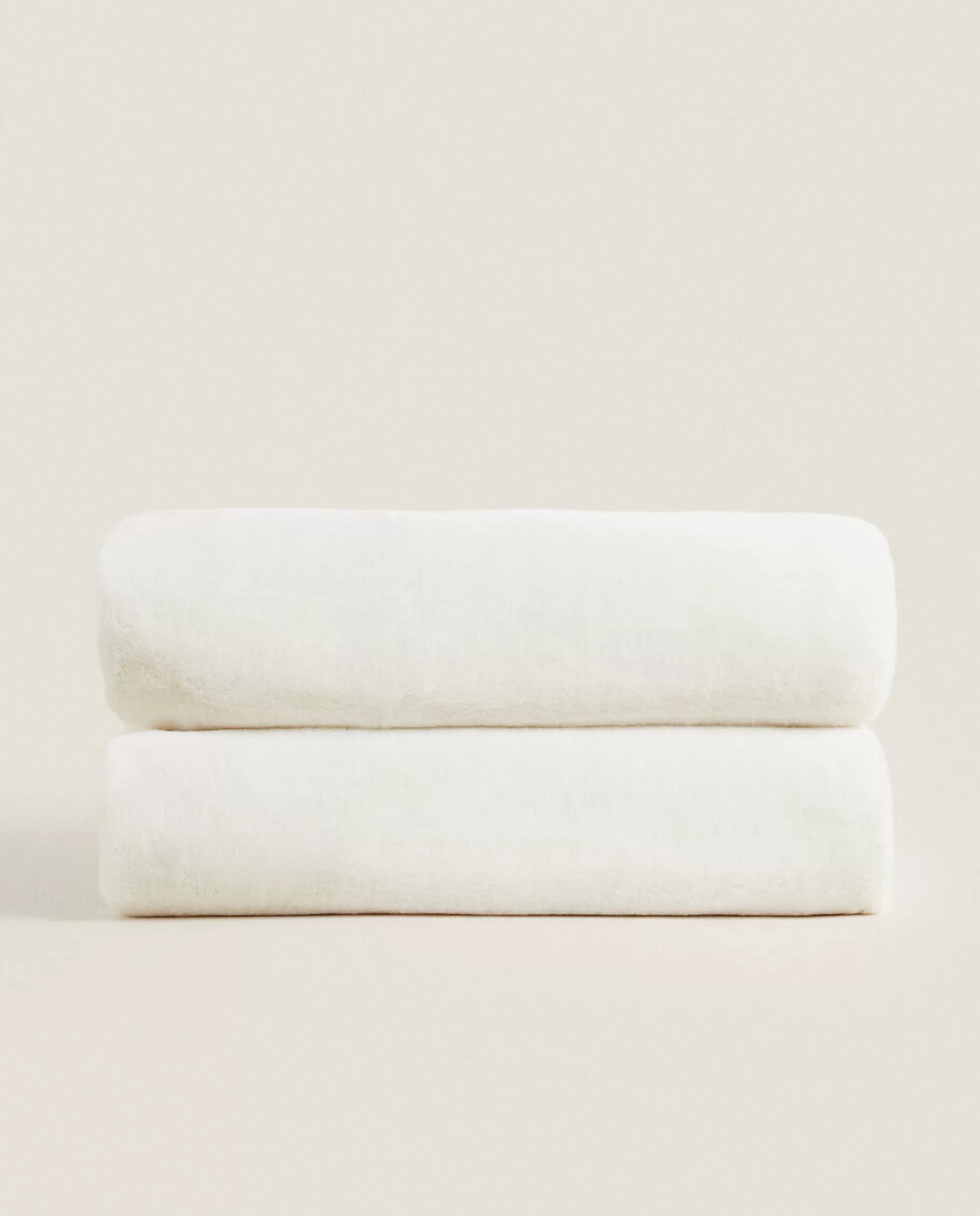 ZARA Home Faux Fur Blanket Cream Discount