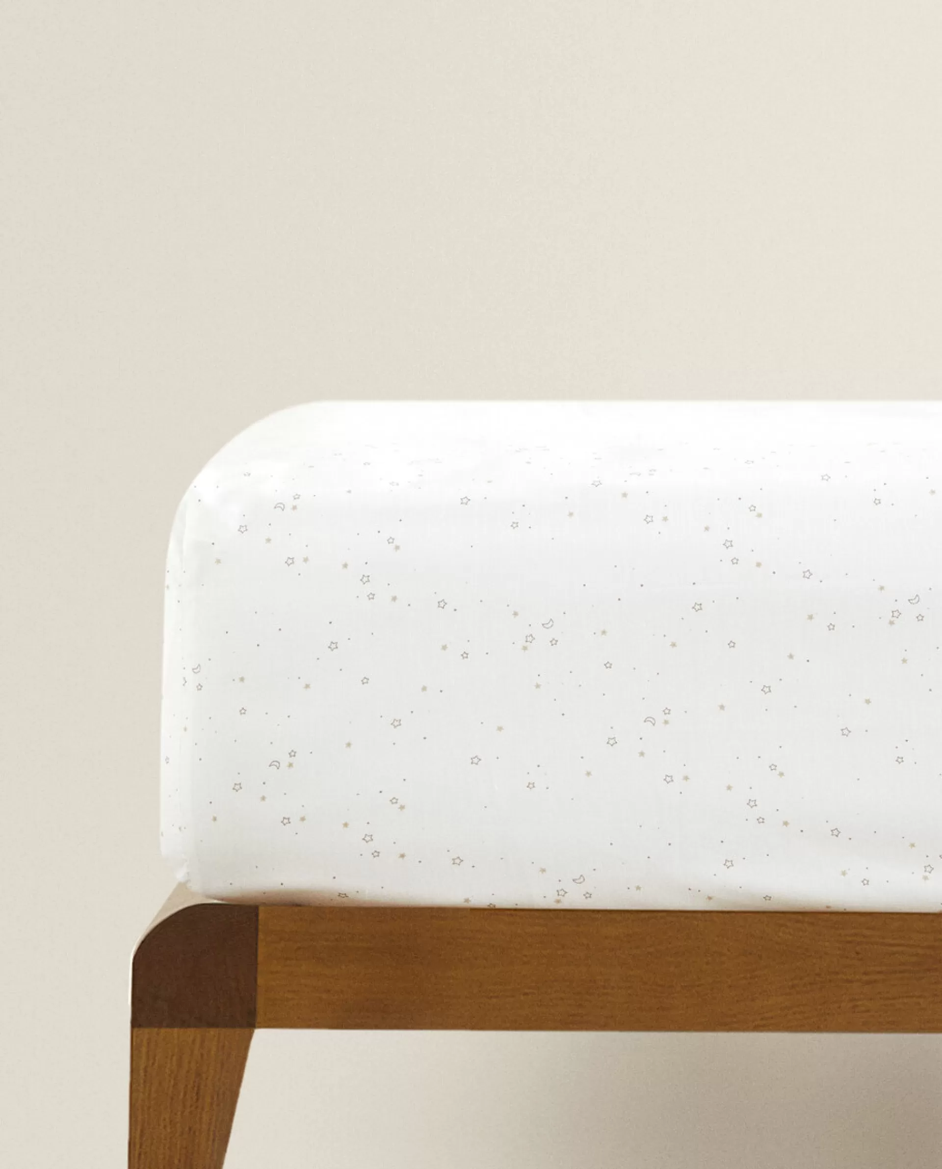 ZARA Home Fitted Sheet With Moon And Star Print Taupe Outlet