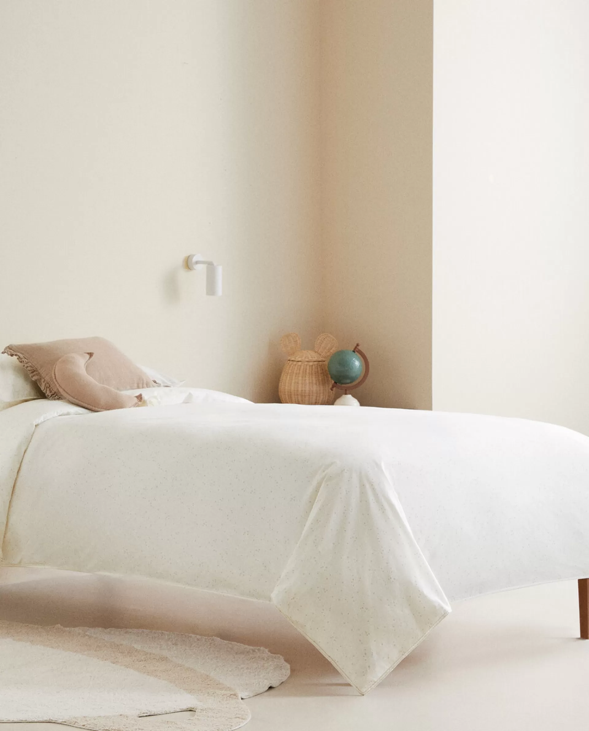 ZARA Home Fitted Sheet With Moon And Star Print Taupe Outlet