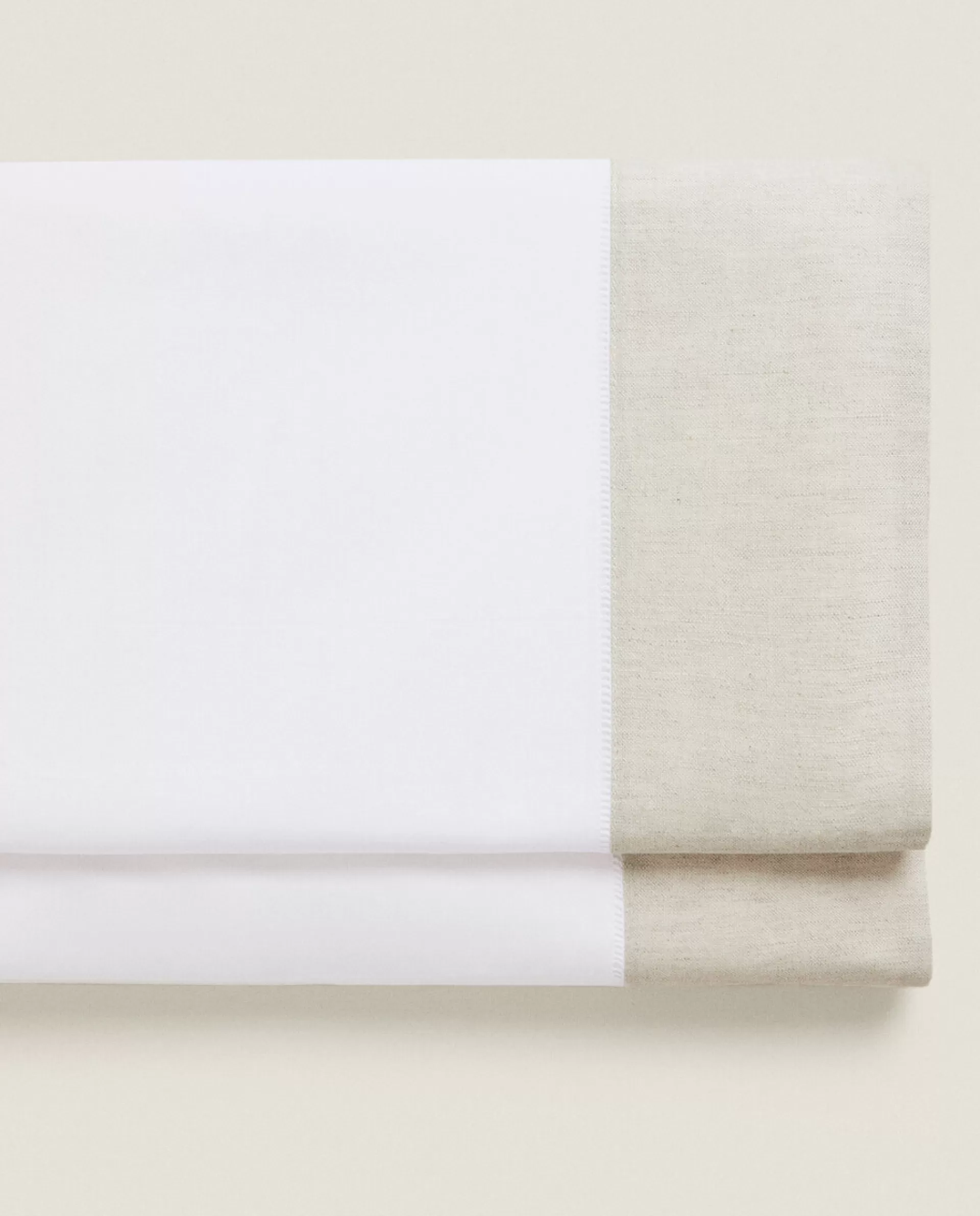 ZARA Home Flat Sheet With Border White Flash Sale