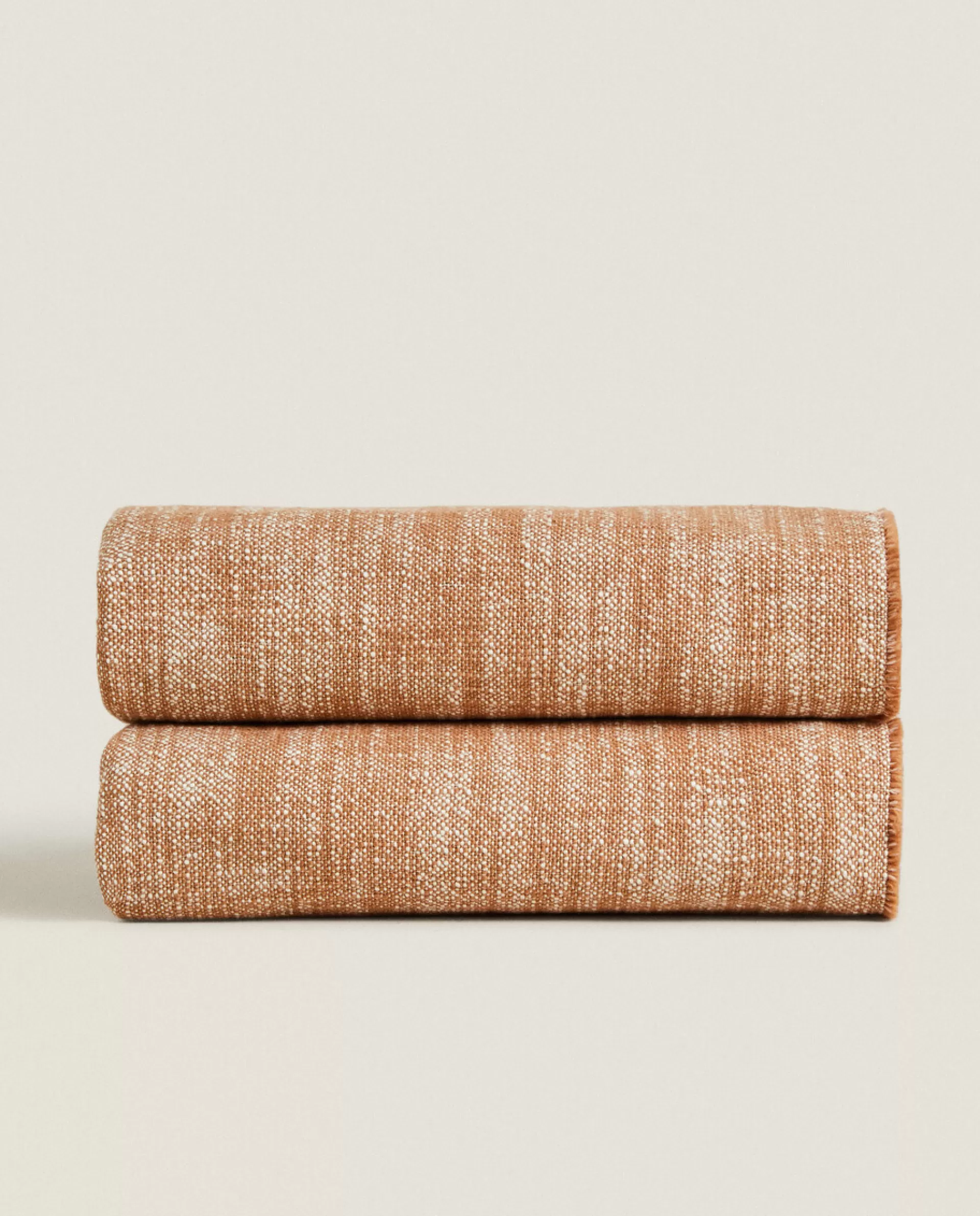 ZARA Home Flecked Blanket Russet Online