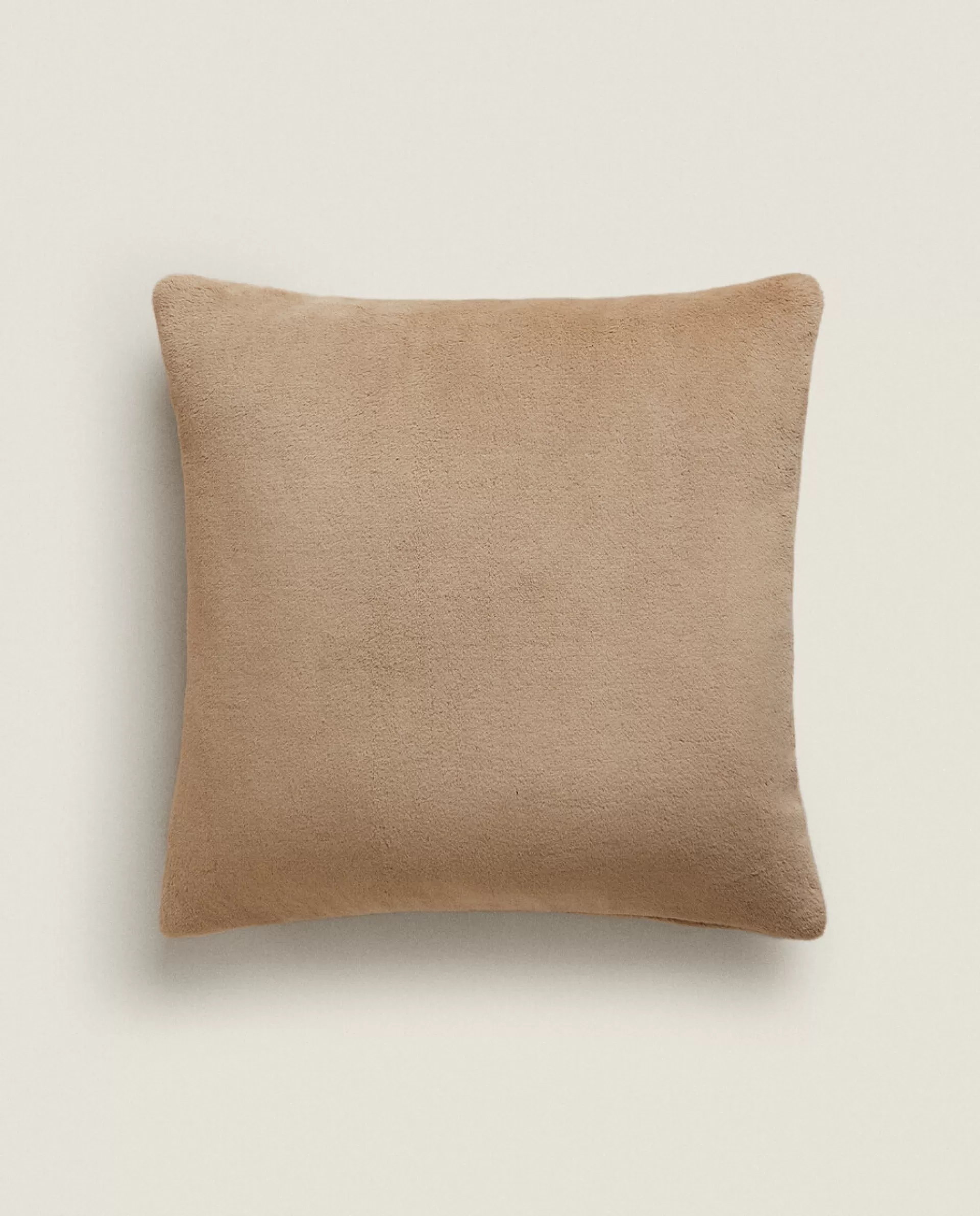 ZARA Home Fleece Throw Pillow Cover Beige Hot