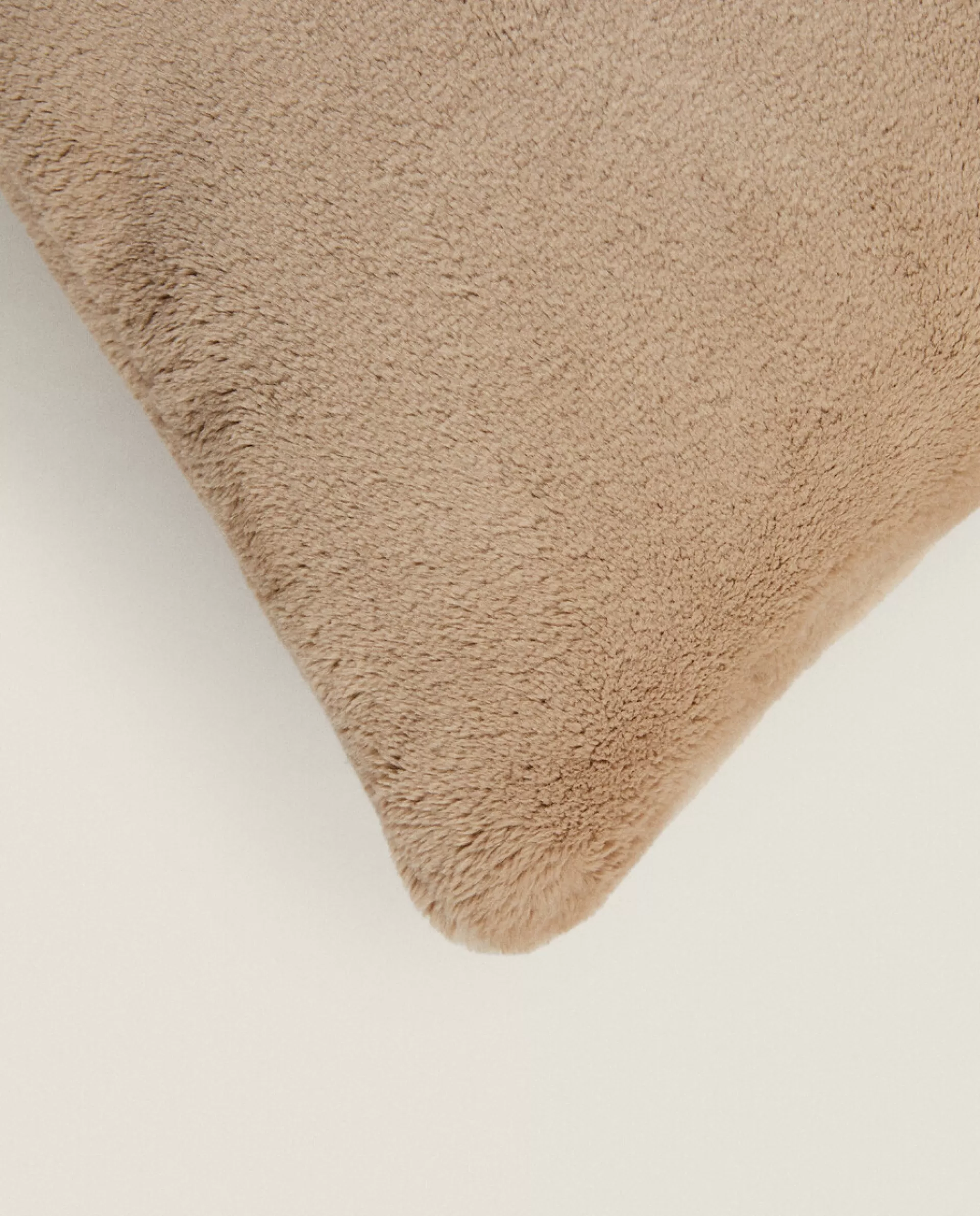 ZARA Home Fleece Throw Pillow Cover Beige Hot