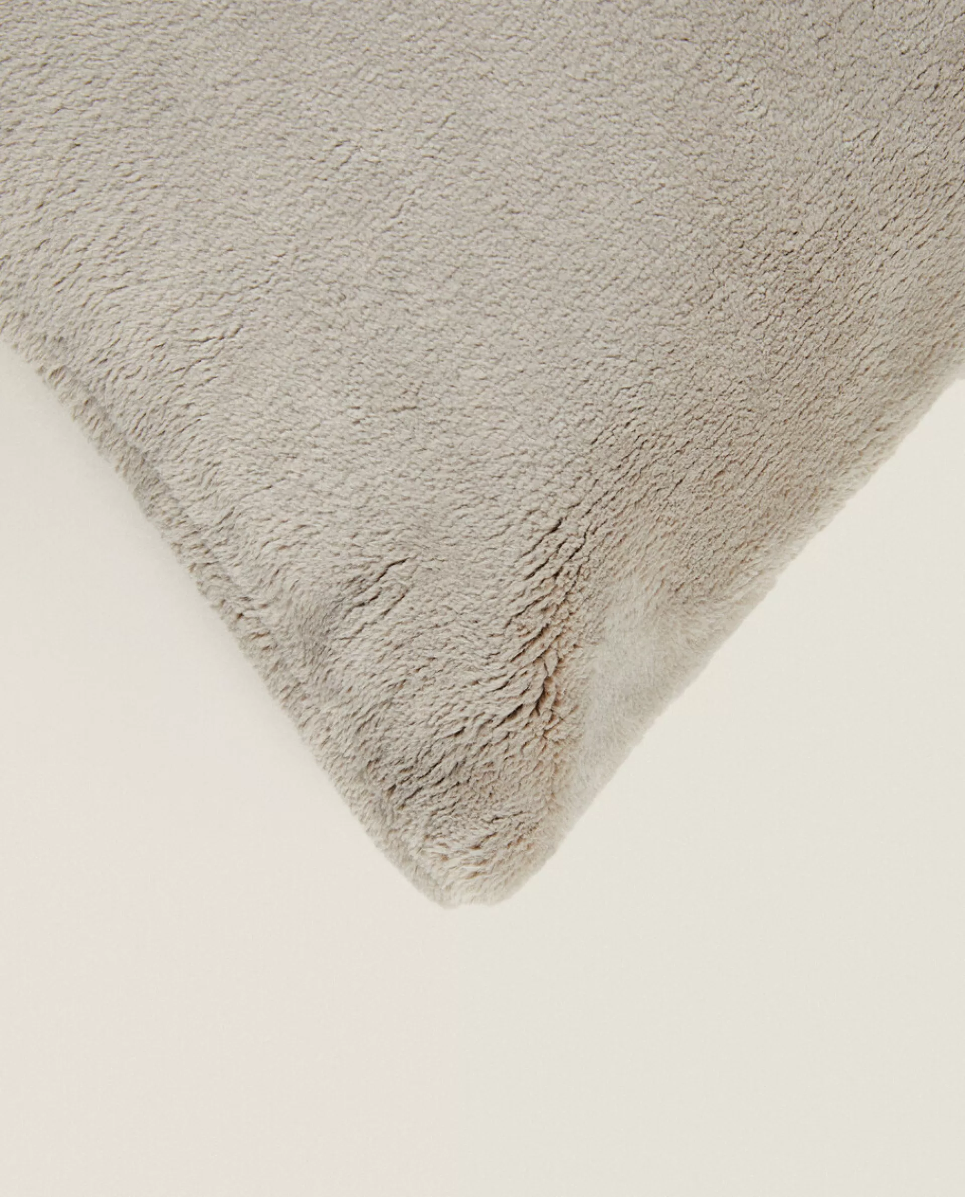 ZARA Home Fleece Throw Pillow Cover Grey Flash Sale