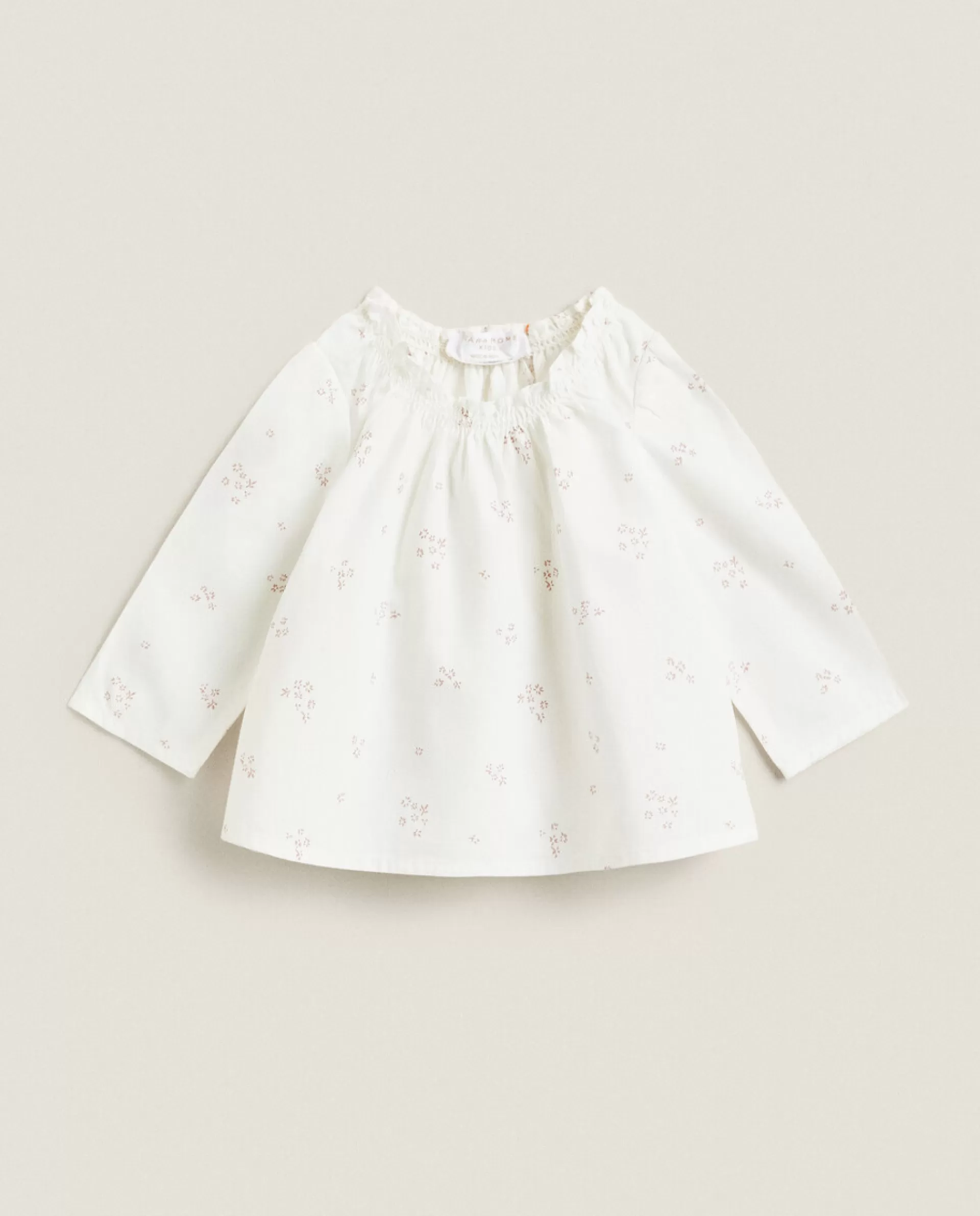ZARA Home Floral Baby Shirt Oyster White Store