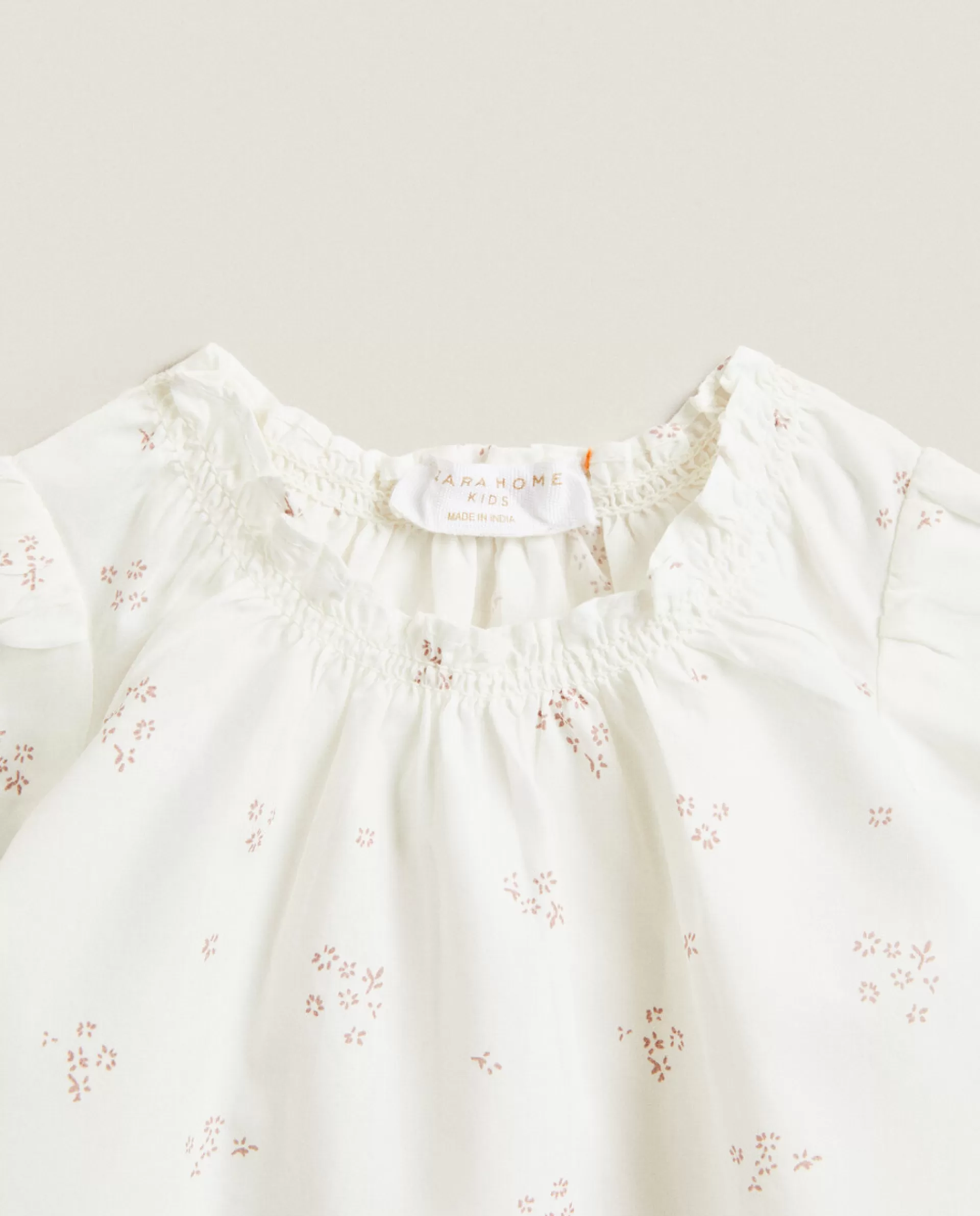 ZARA Home Floral Baby Shirt Oyster White Store