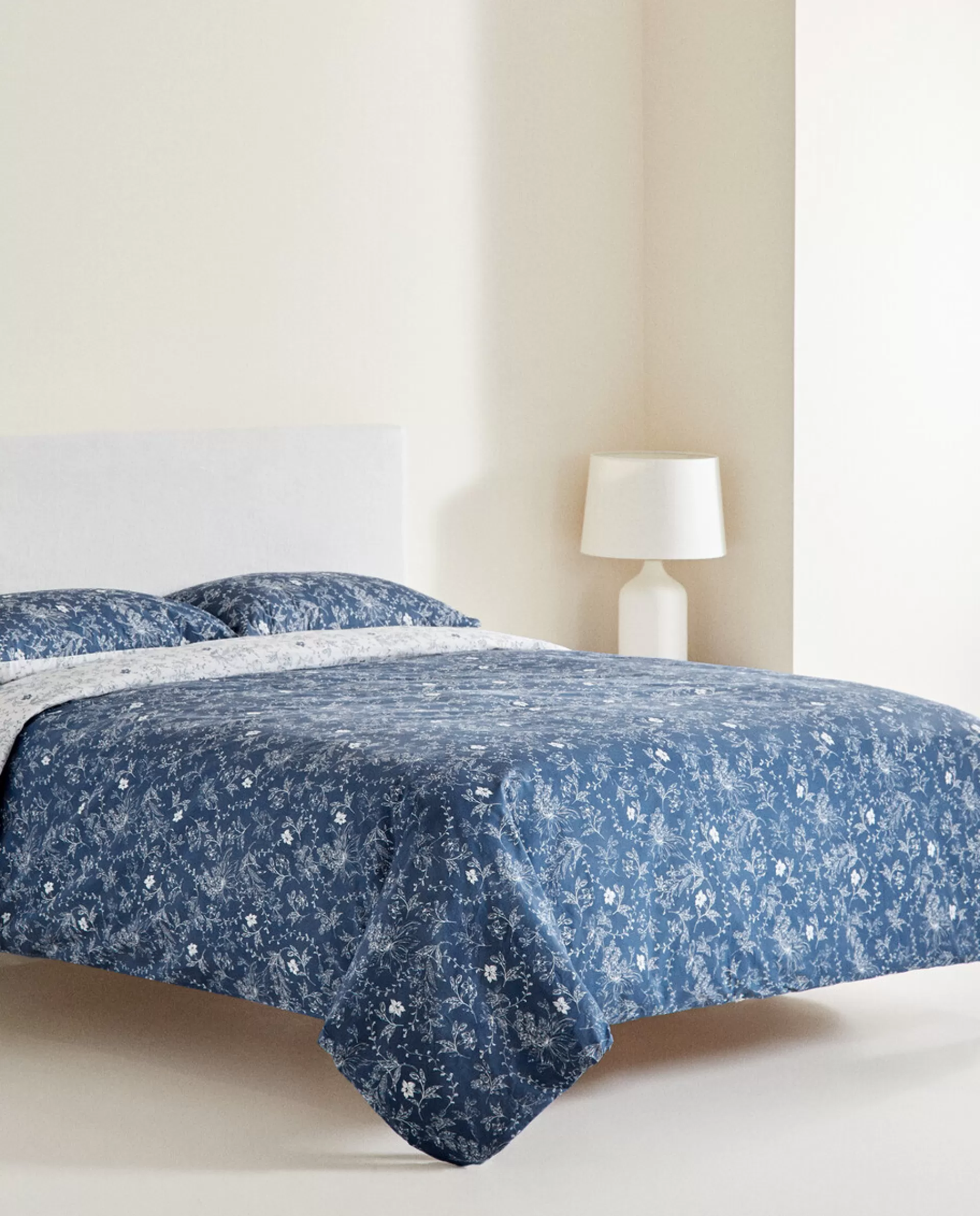 ZARA Home Floral Comforter Duvet Cover Blue Store