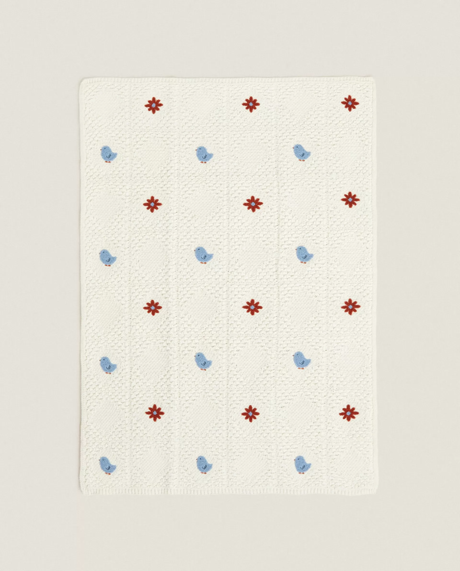 ZARA Home Floral Crochet Blanket Multicolored Best Sale