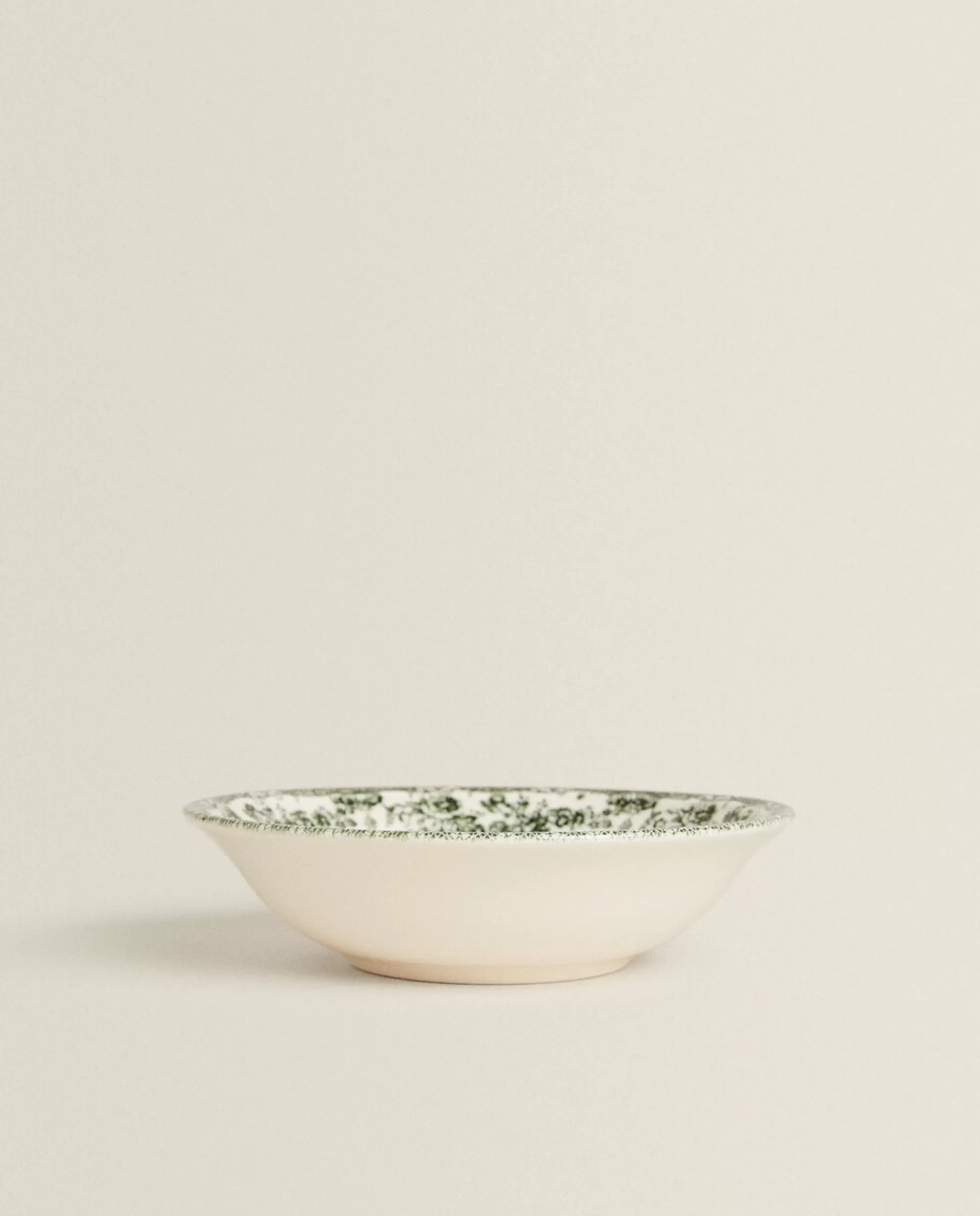 ZARA Home Floral Earthenware Bowl Olive Discount