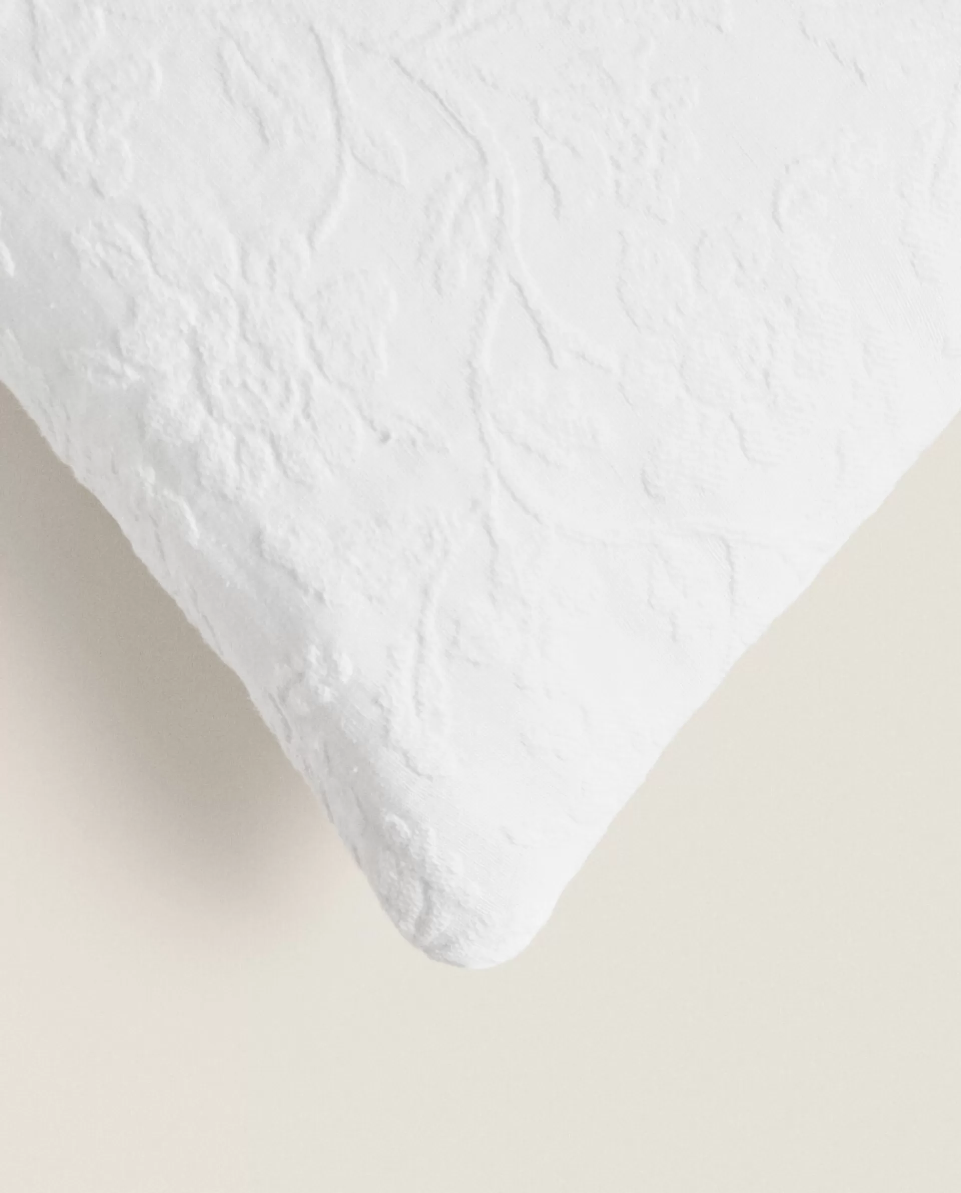 ZARA Home Floral Embroidered Throw Pillow White Sale