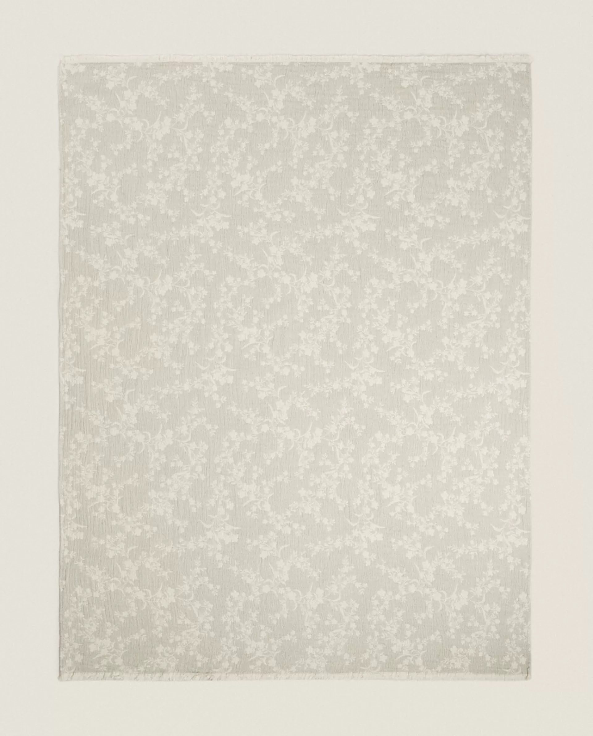 ZARA Home Floral Jacquard Blanket Green Store