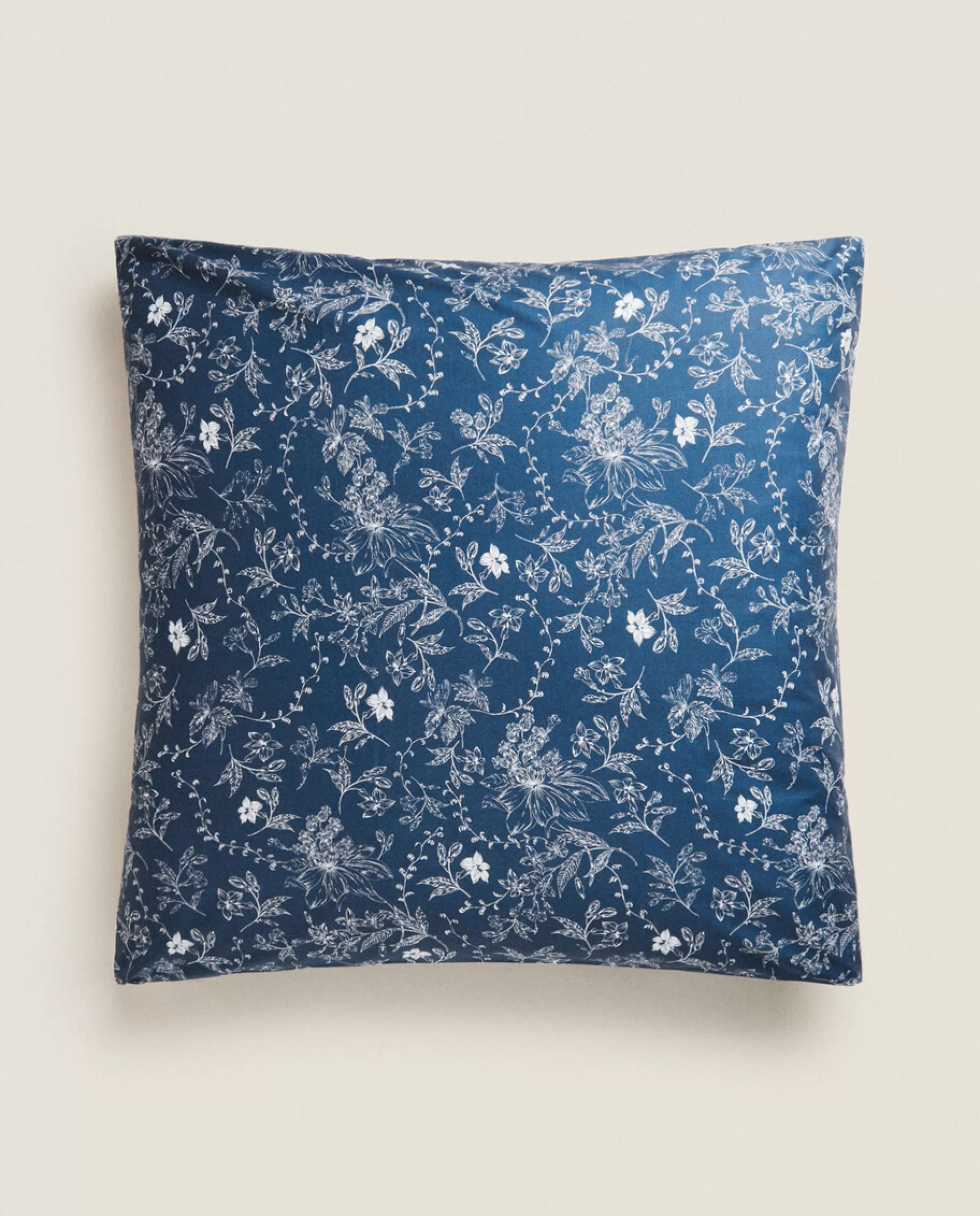 ZARA Home Floral Pillowcase Blue Shop