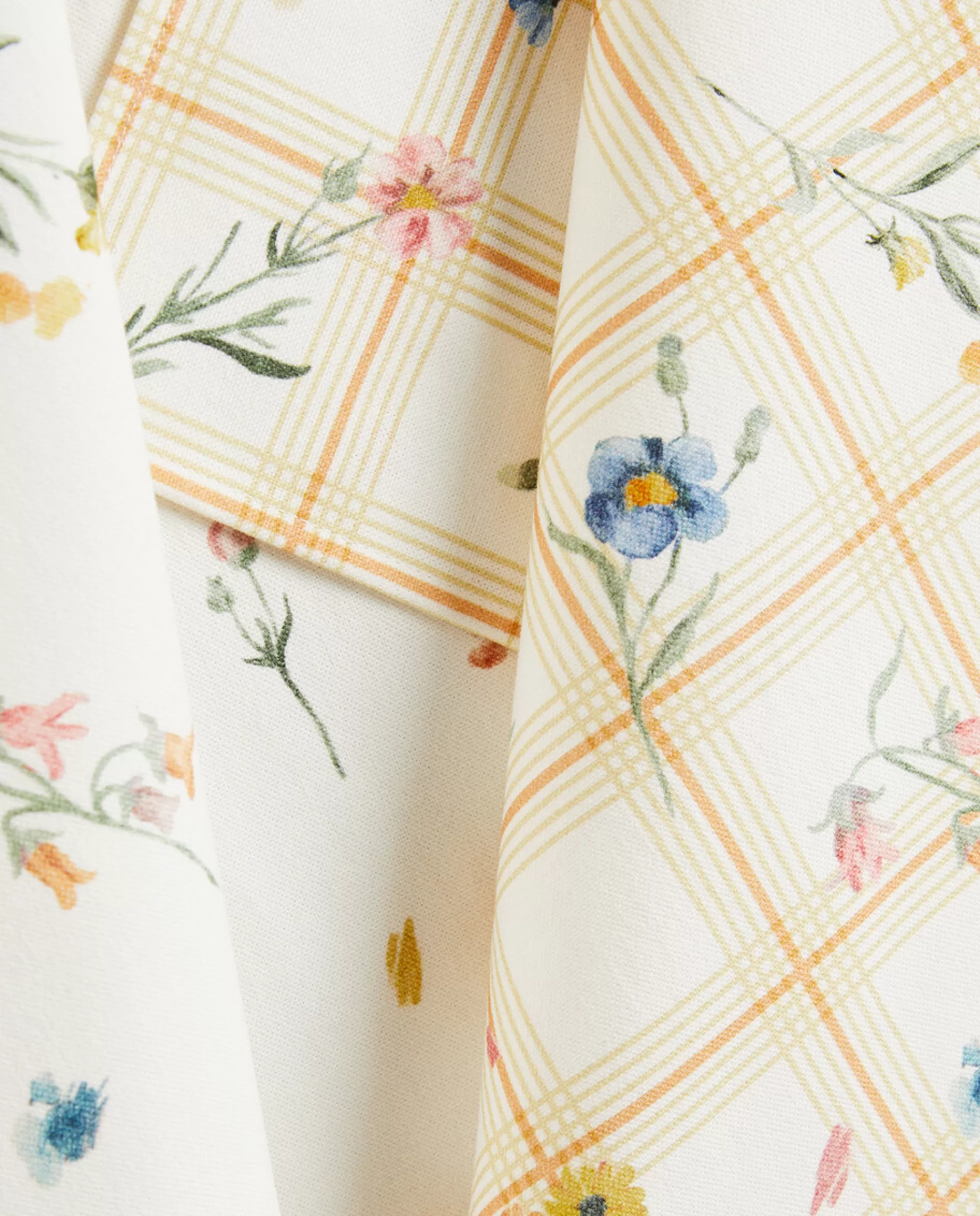 ZARA Home Floral Print Cotton Kitchen Towel (Pack Of 2) Green New