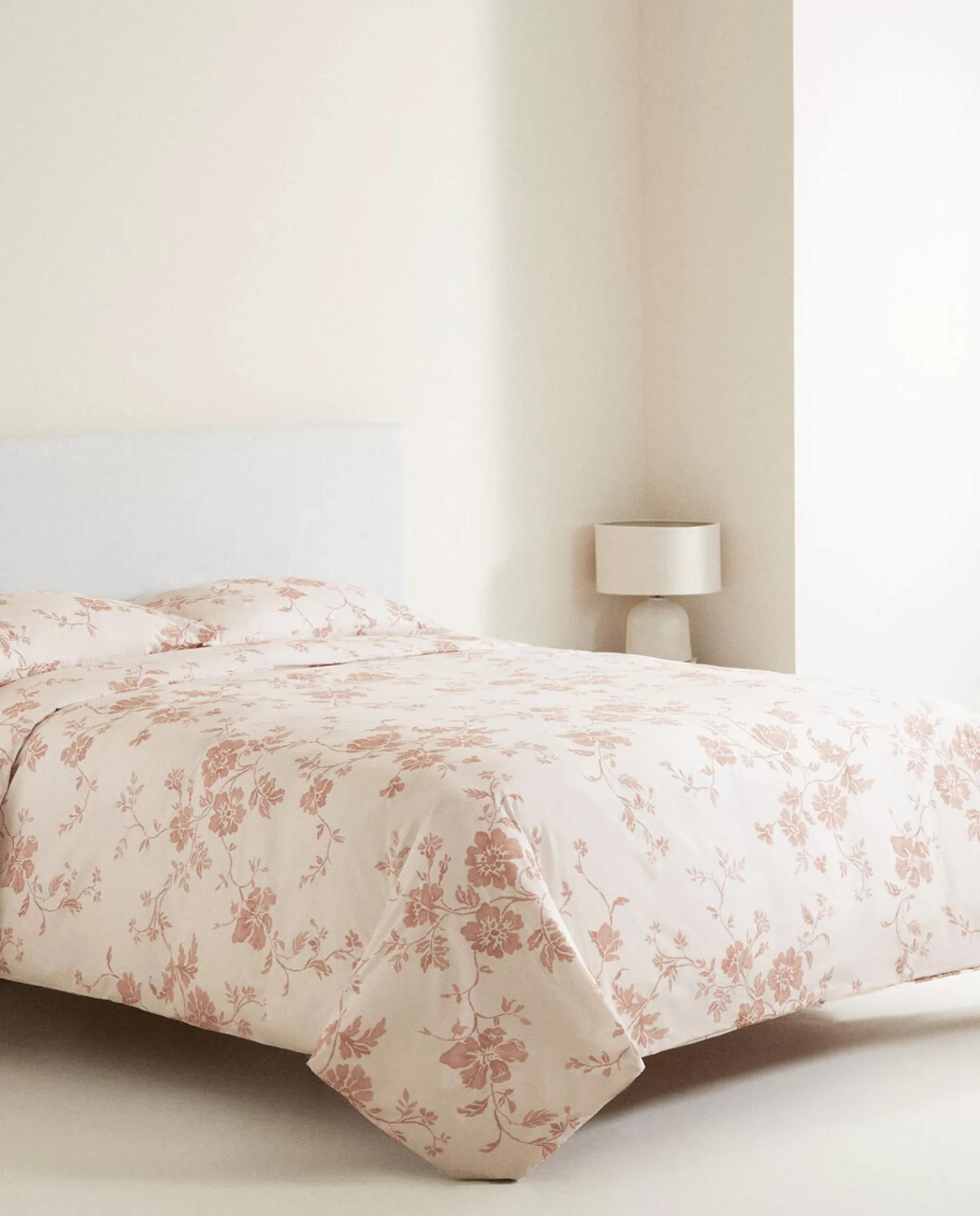 ZARA Home Floral Print Duvet Cover Pink Shop