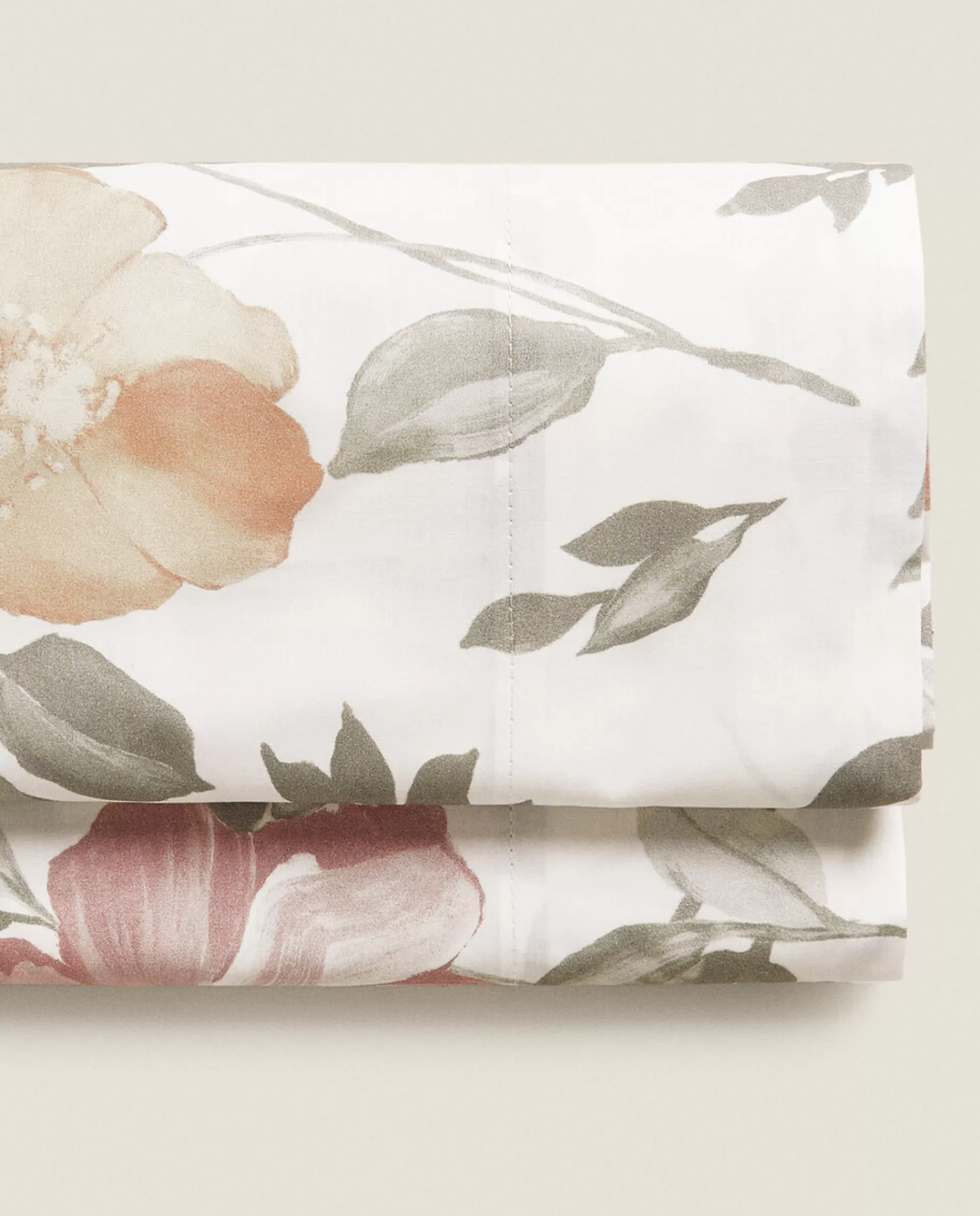 ZARA Home Floral Print Flat Sheet Pink Best