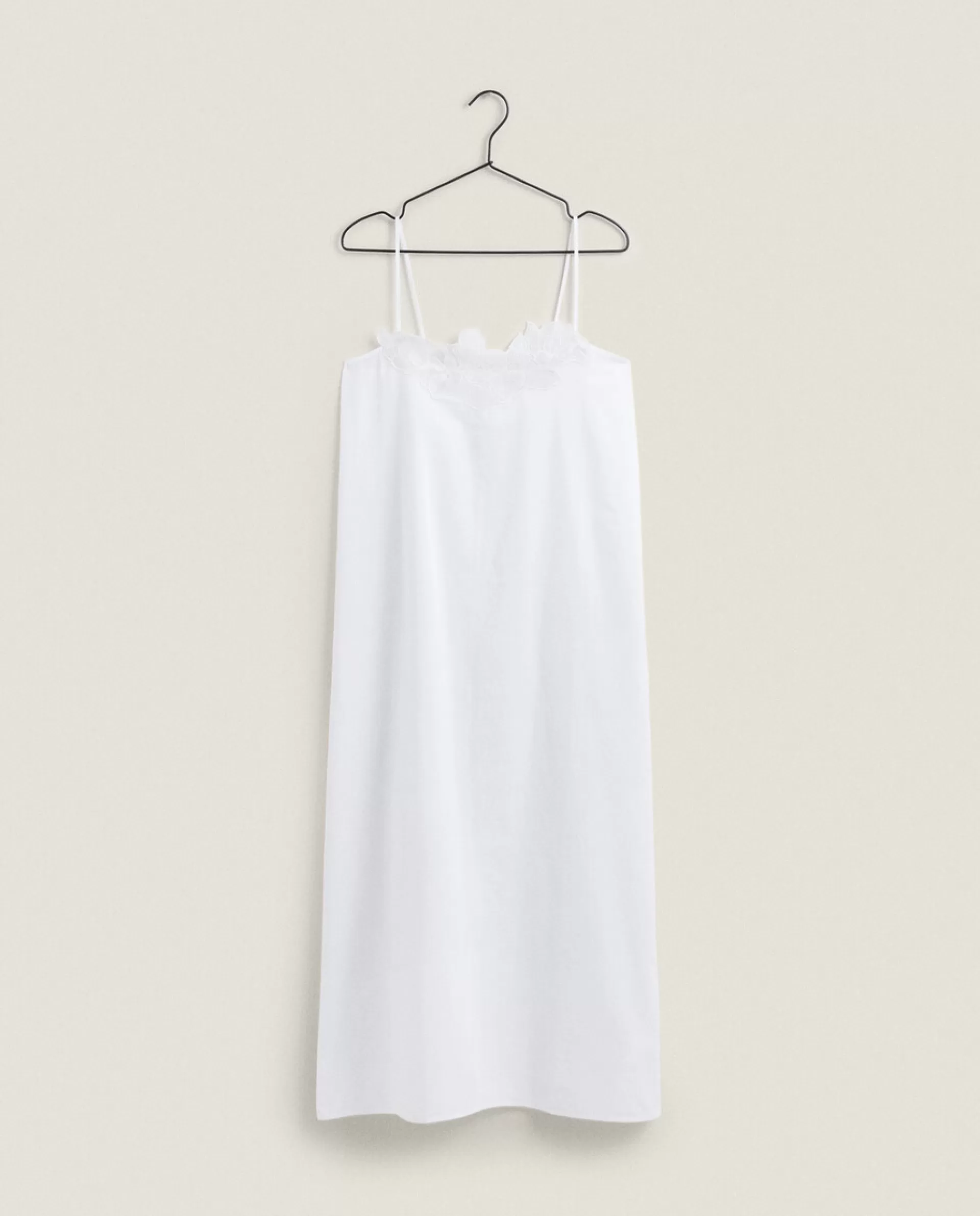 ZARA Home Floral Print Nightgown White Outlet