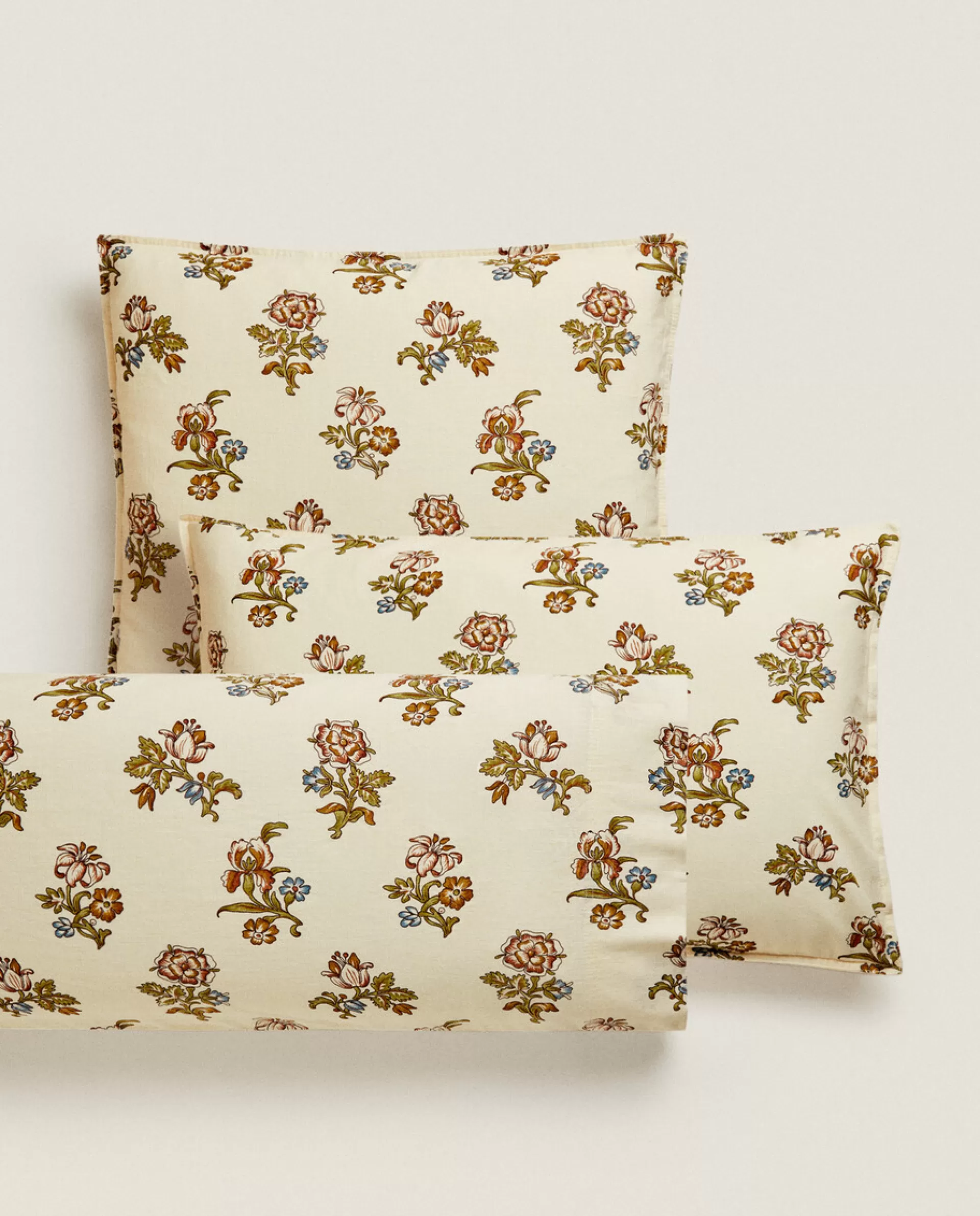 ZARA Home Floral Print Pillowcase Sand Shop