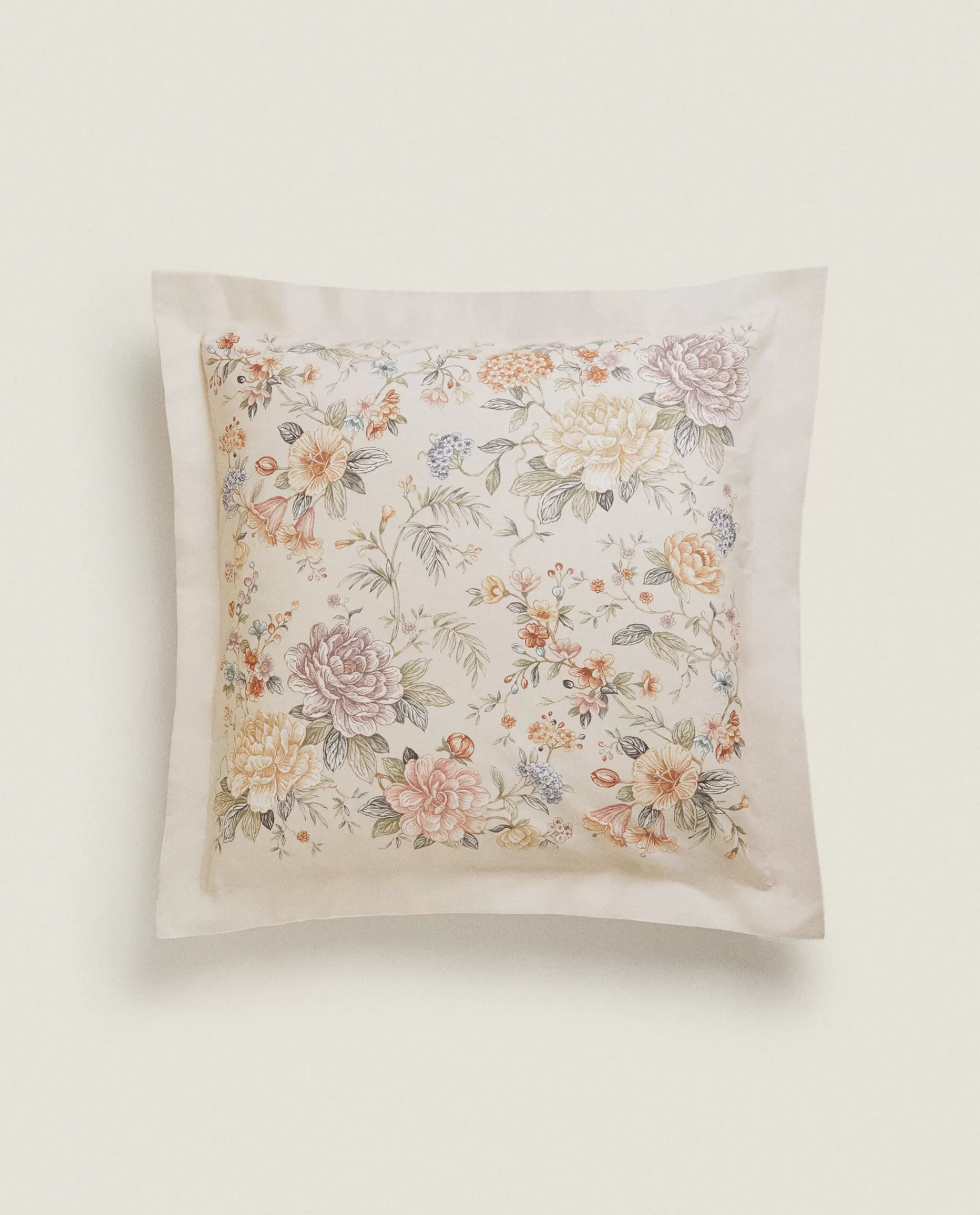floral_print_pillowcase_3-16.webp ZARA Home Floral Print Pillowcase Sand Best Sale