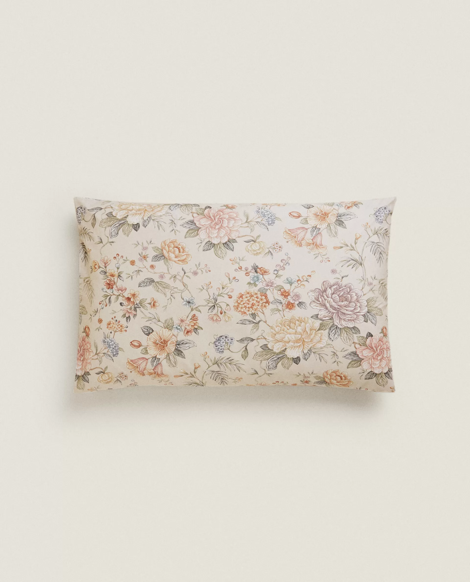 floral_print_pillowcase_4-16.webp ZARA Home Floral Print Pillowcase Sand Best Sale