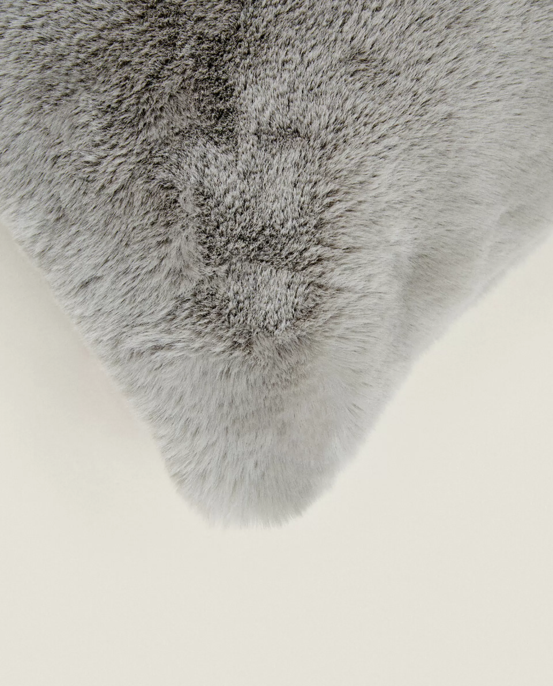 ZARA Home Fur (Faux) Throw Pillow Cover Grey Discount
