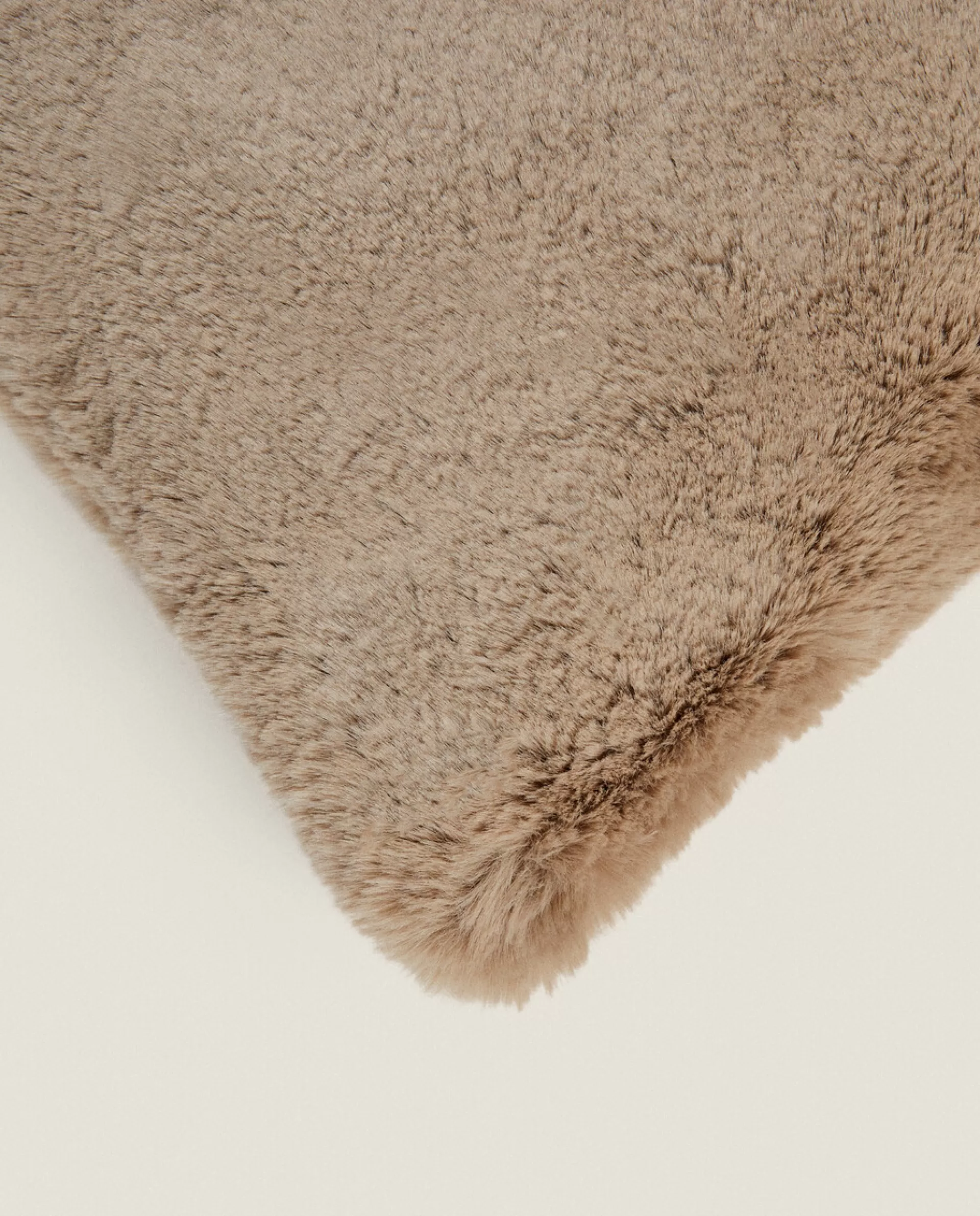 ZARA Home Fur (Faux) Throw Pillow Cover Taupe Online