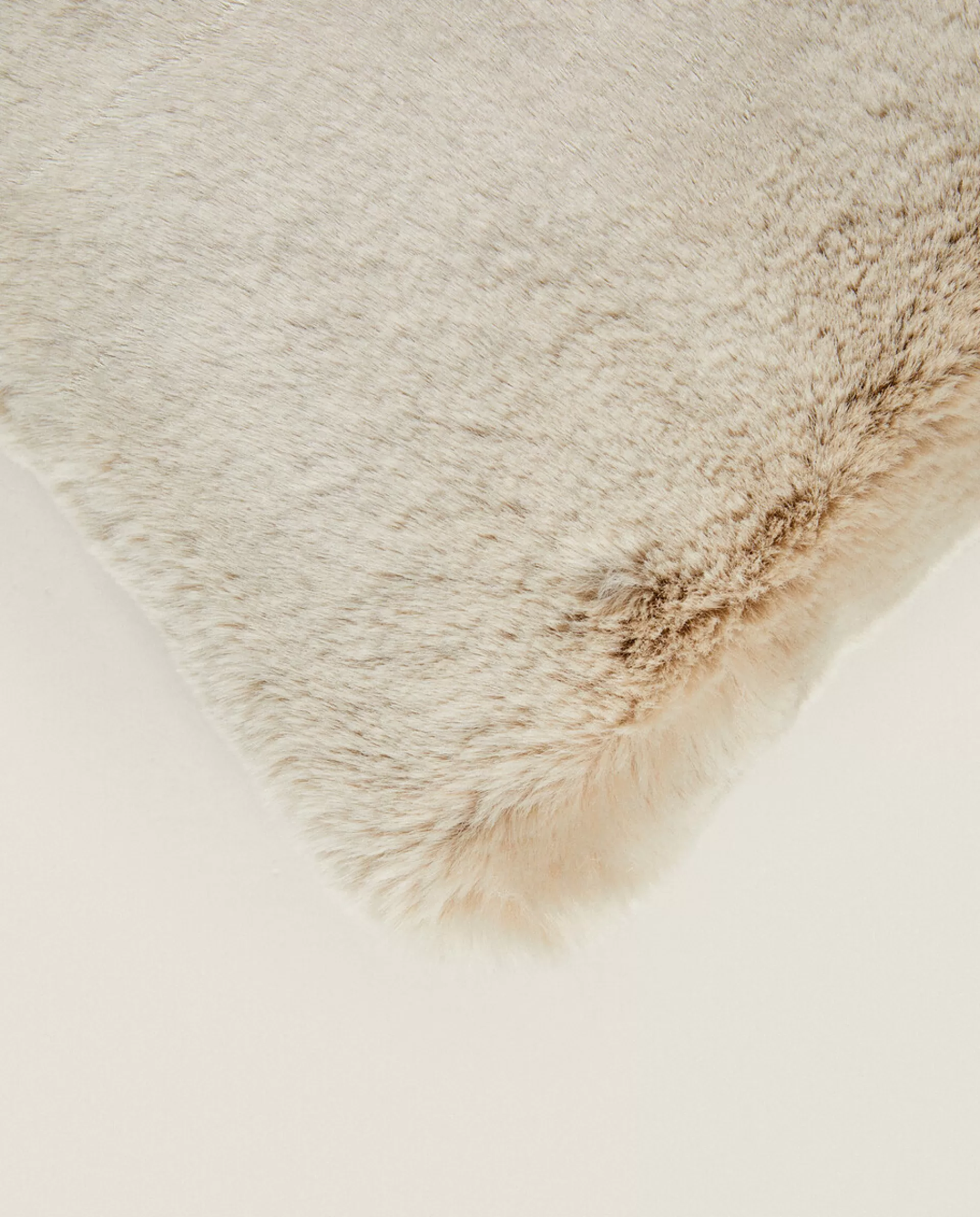ZARA Home Fur (Faux) Throw Pillow Cover Beige Best