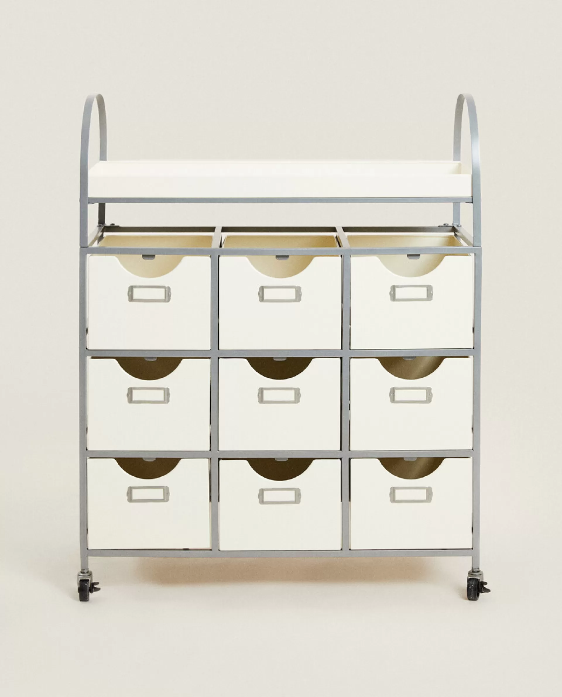 ZARA Home Galvanized Furniture With Wheels Cream Store