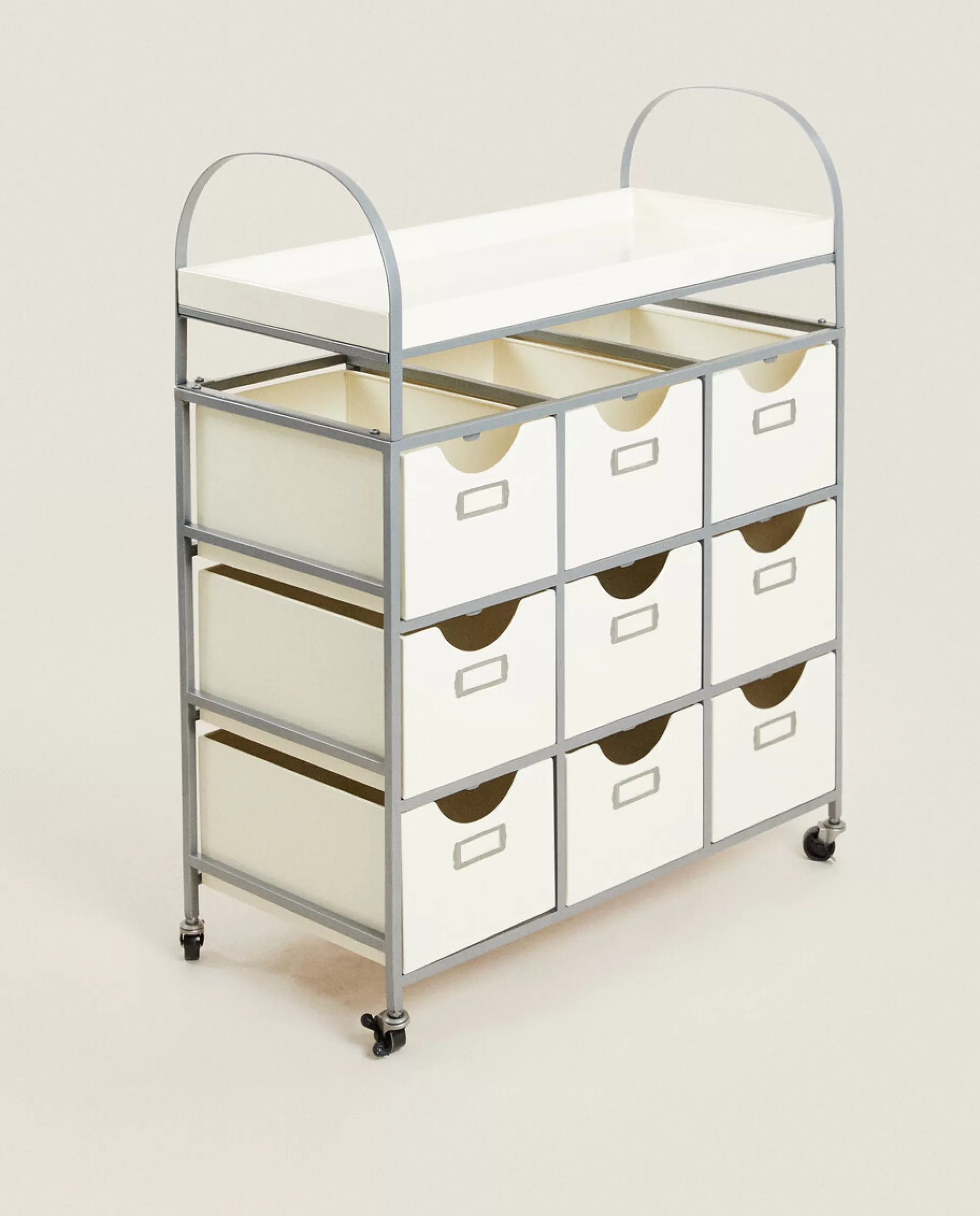 ZARA Home Galvanized Furniture With Wheels Cream Store