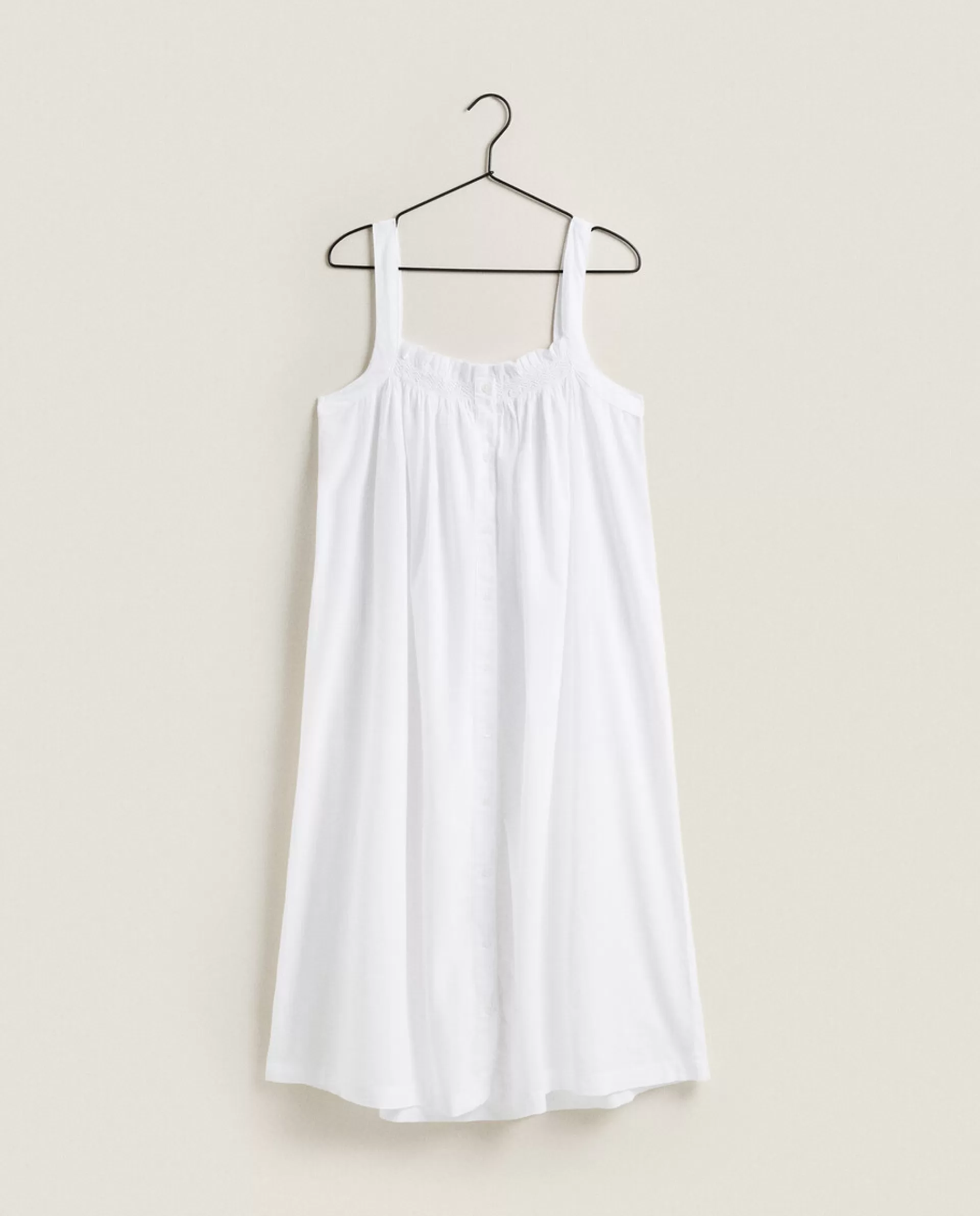 ZARA Home Gathered Nightgown White New