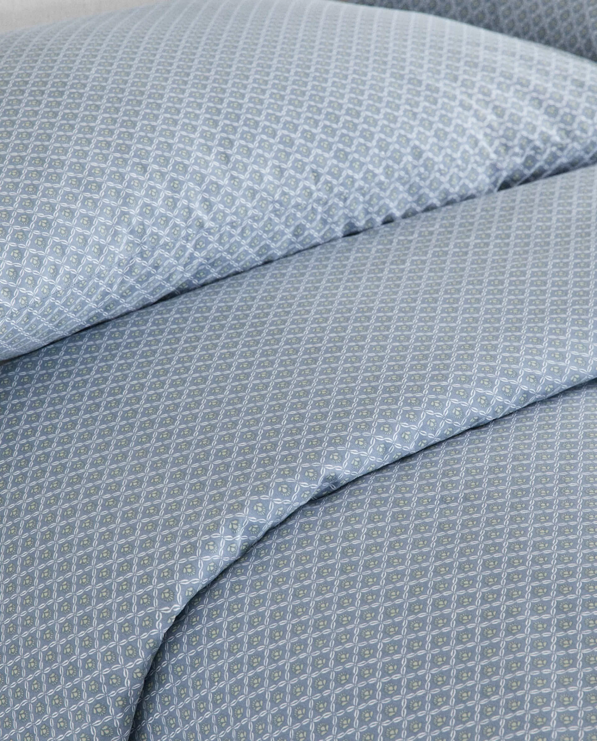 ZARA Home Geometric Print Duvet Cover Blue Flash Sale