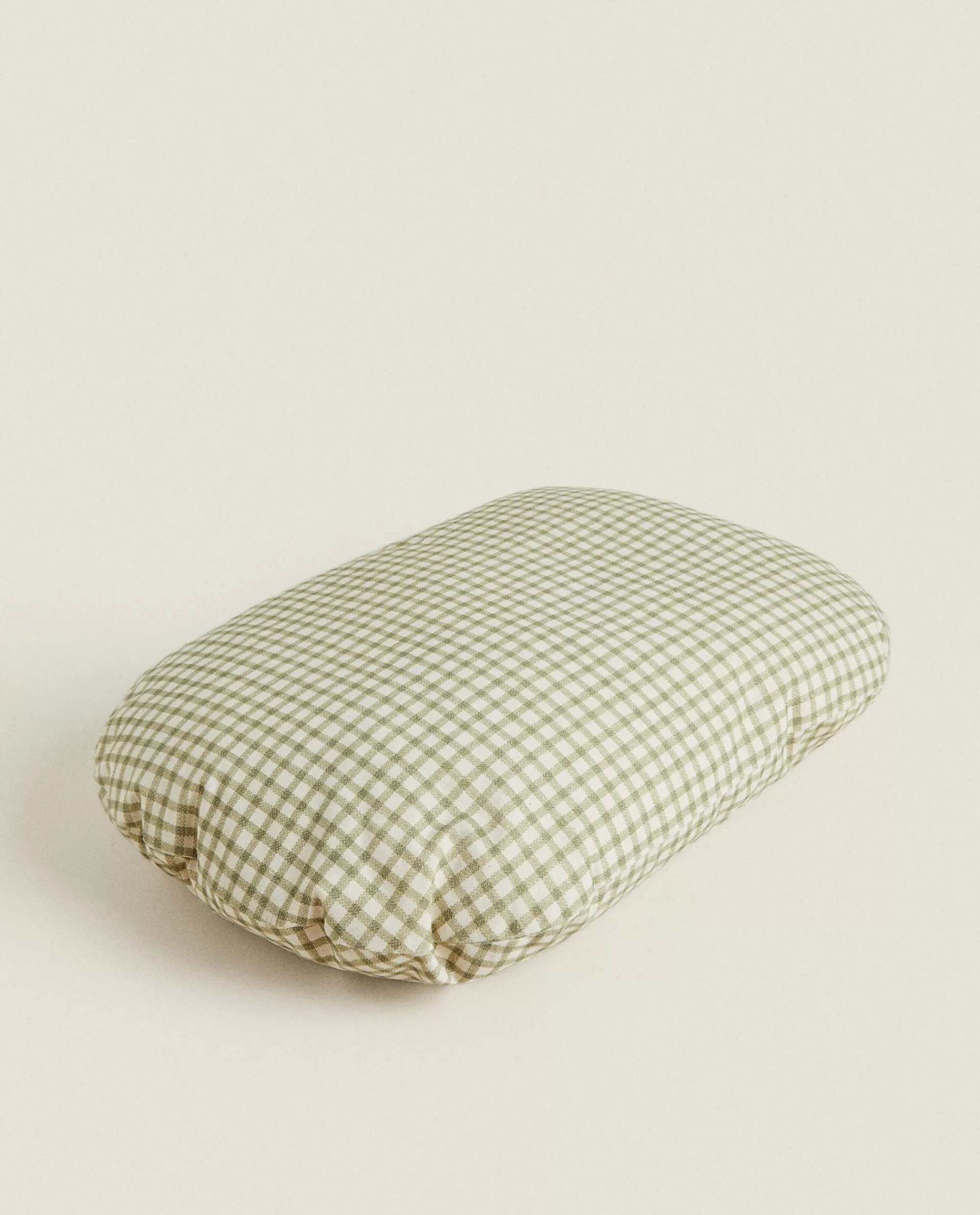 ZARA Home Gingham Pet Cushion Ecru/Green Online