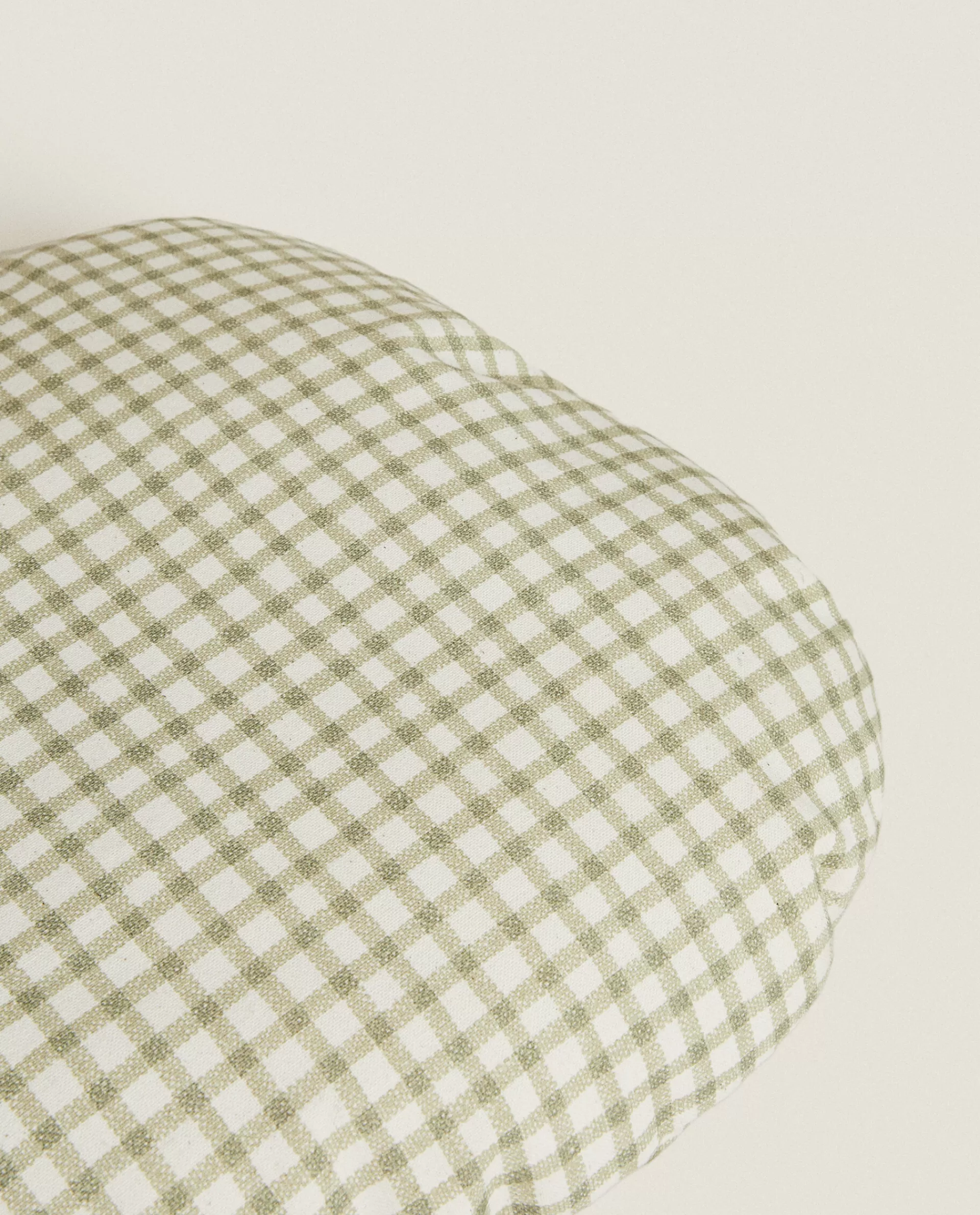 ZARA Home Gingham Pet Cushion Ecru/Green Online