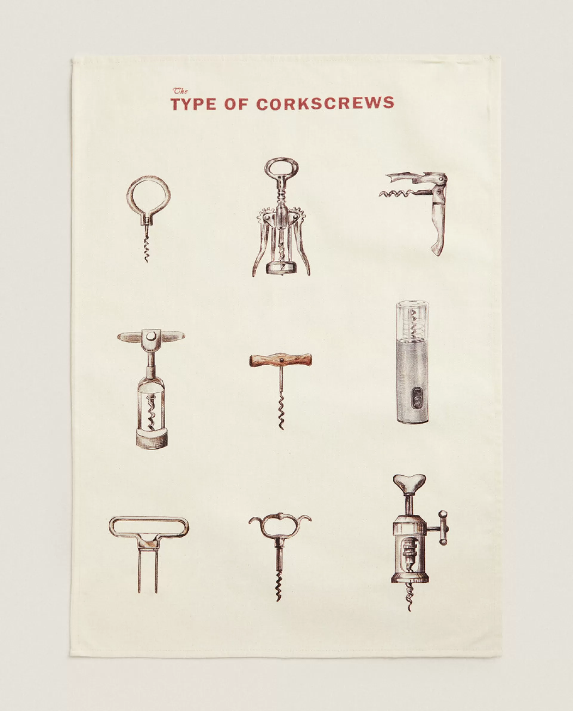 ZARA Home Glass Print Kitchen Towel (Pack Of 2) Cream Best Sale