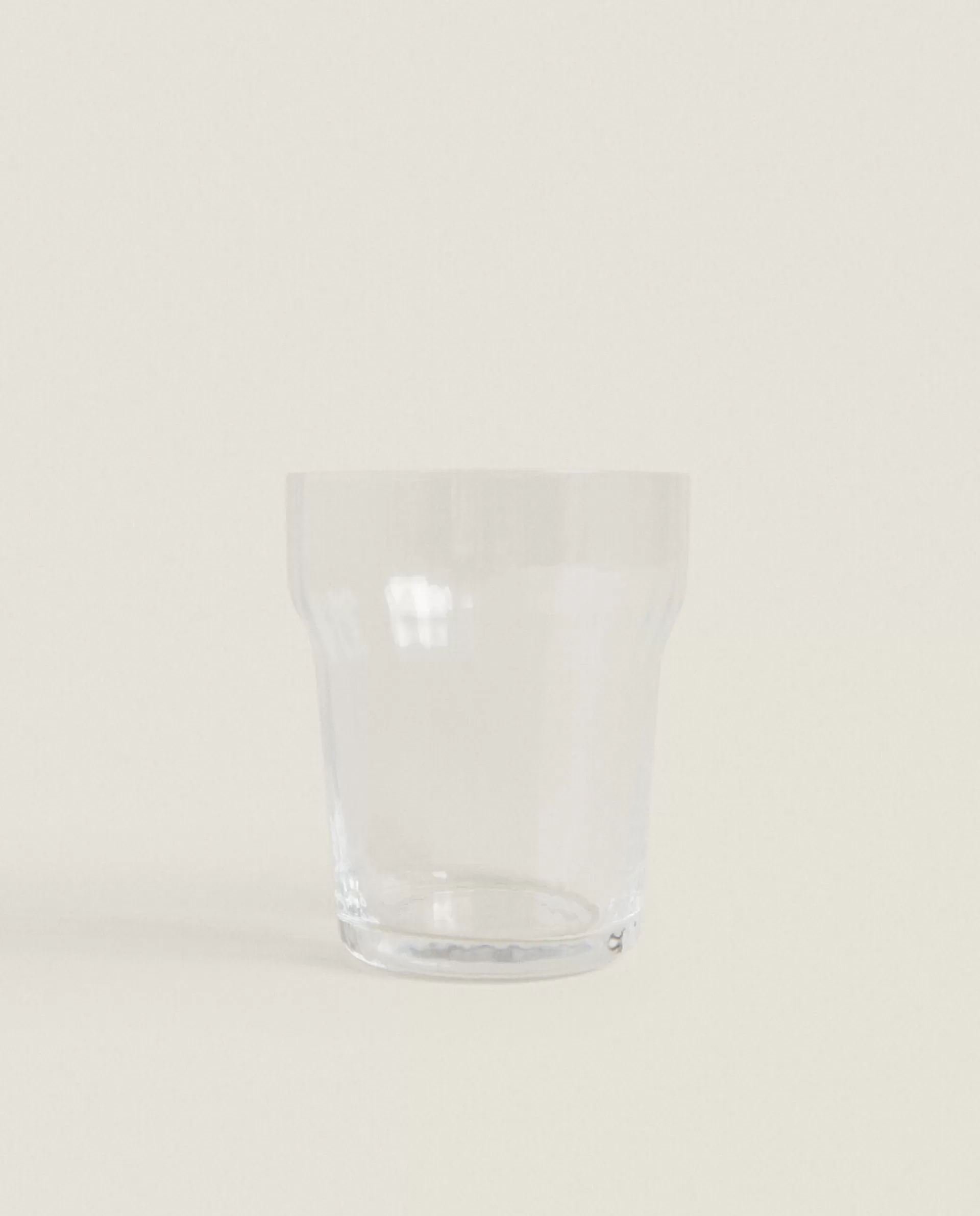 ZARA Home Glass Tumbler With Line Design Transparent Outlet