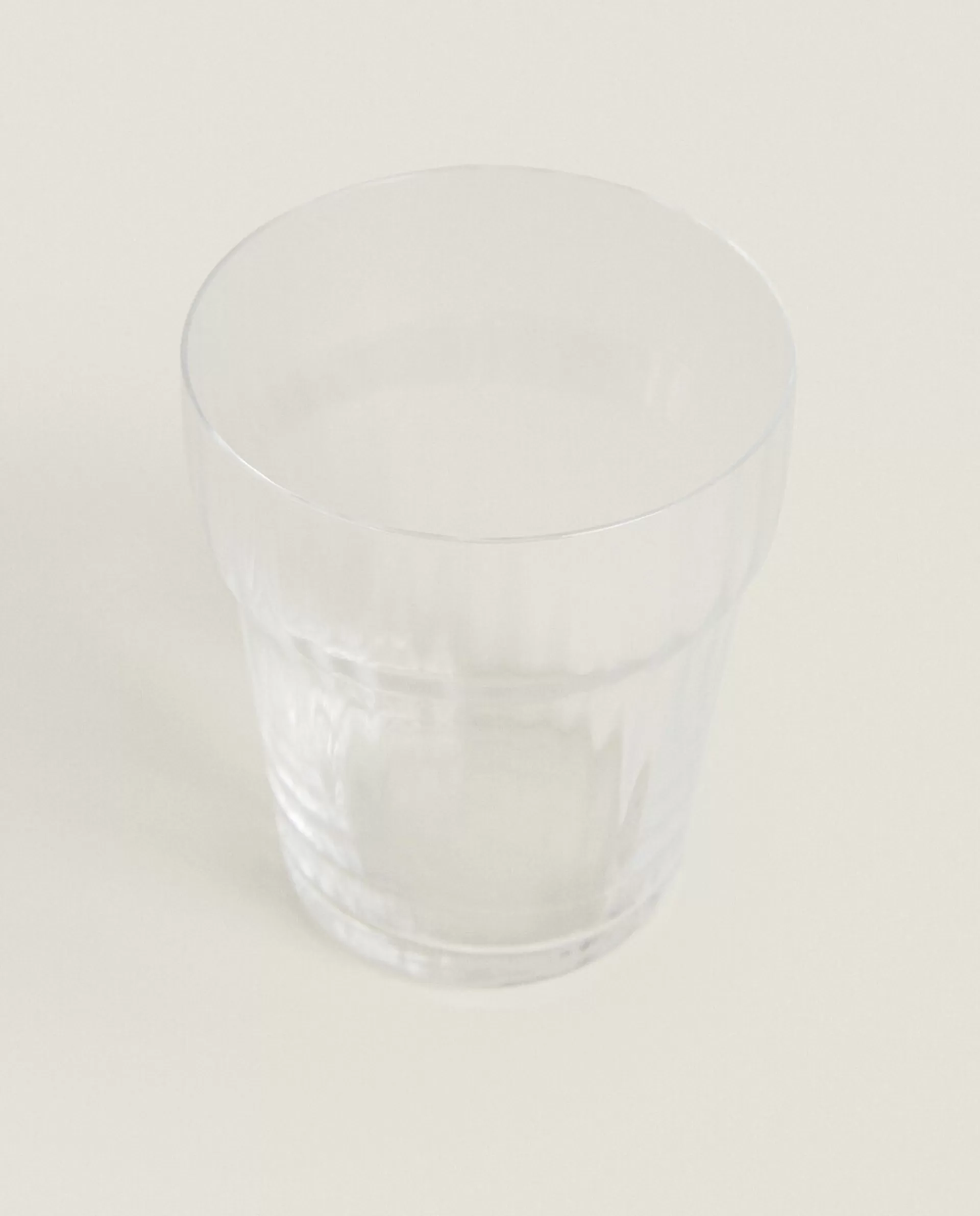 ZARA Home Glass Tumbler With Line Design Transparent Outlet