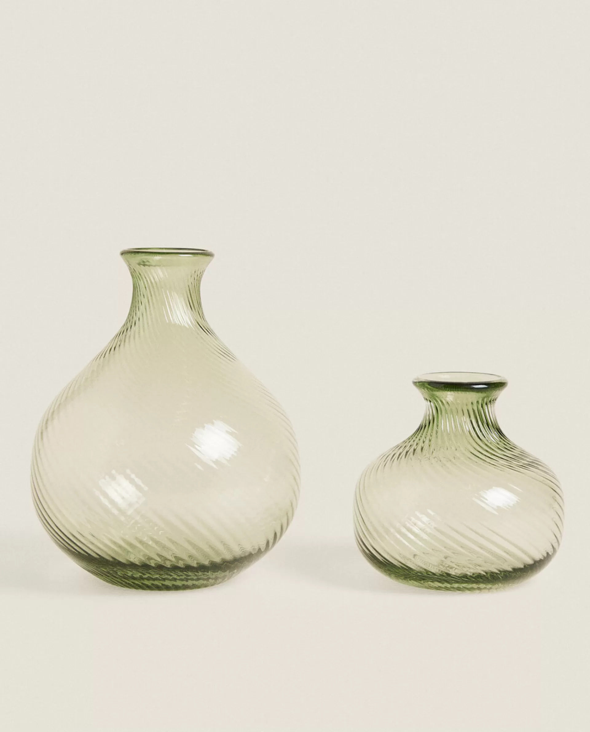ZARA Home Glass Vase Green Outlet