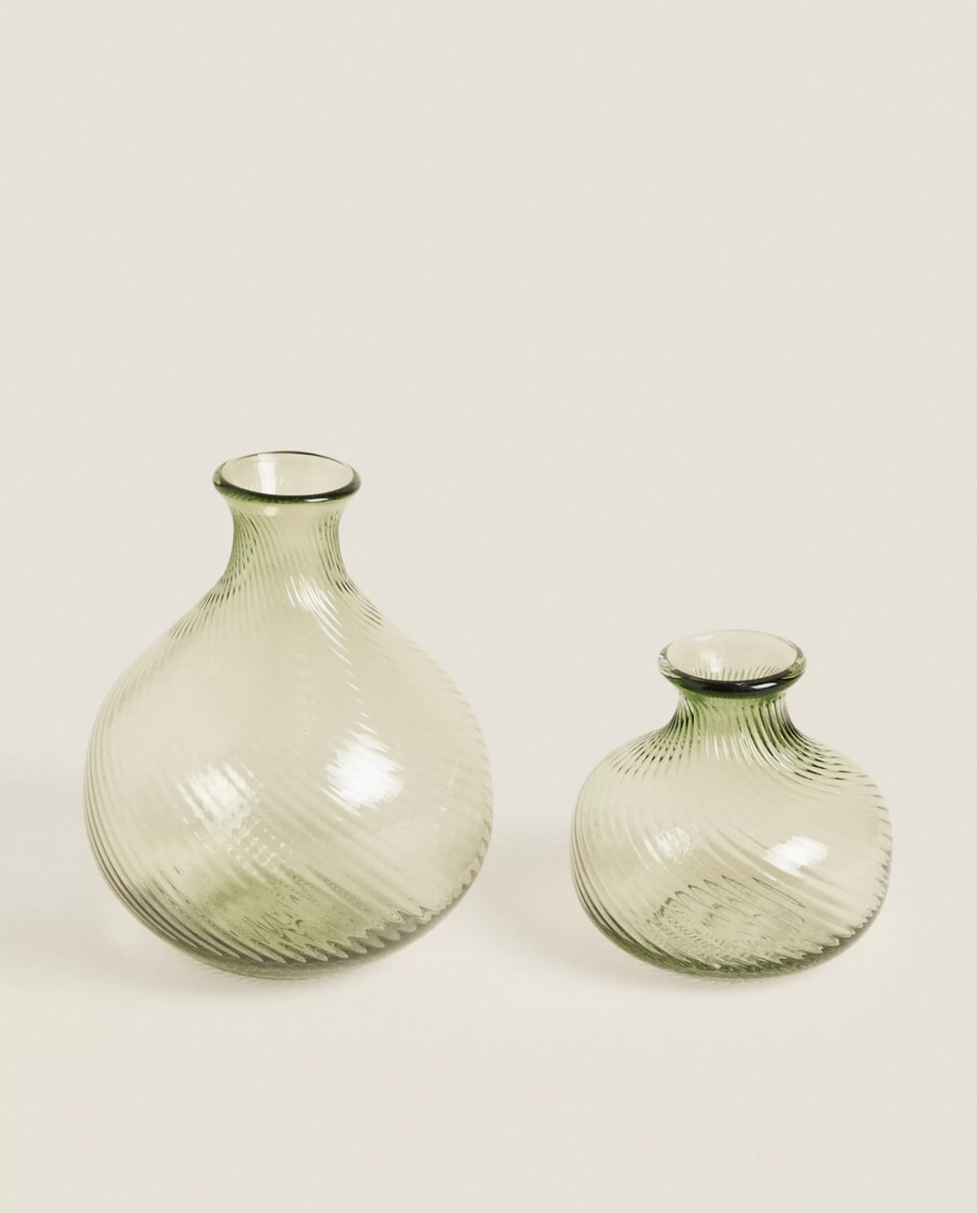ZARA Home Glass Vase Green Outlet