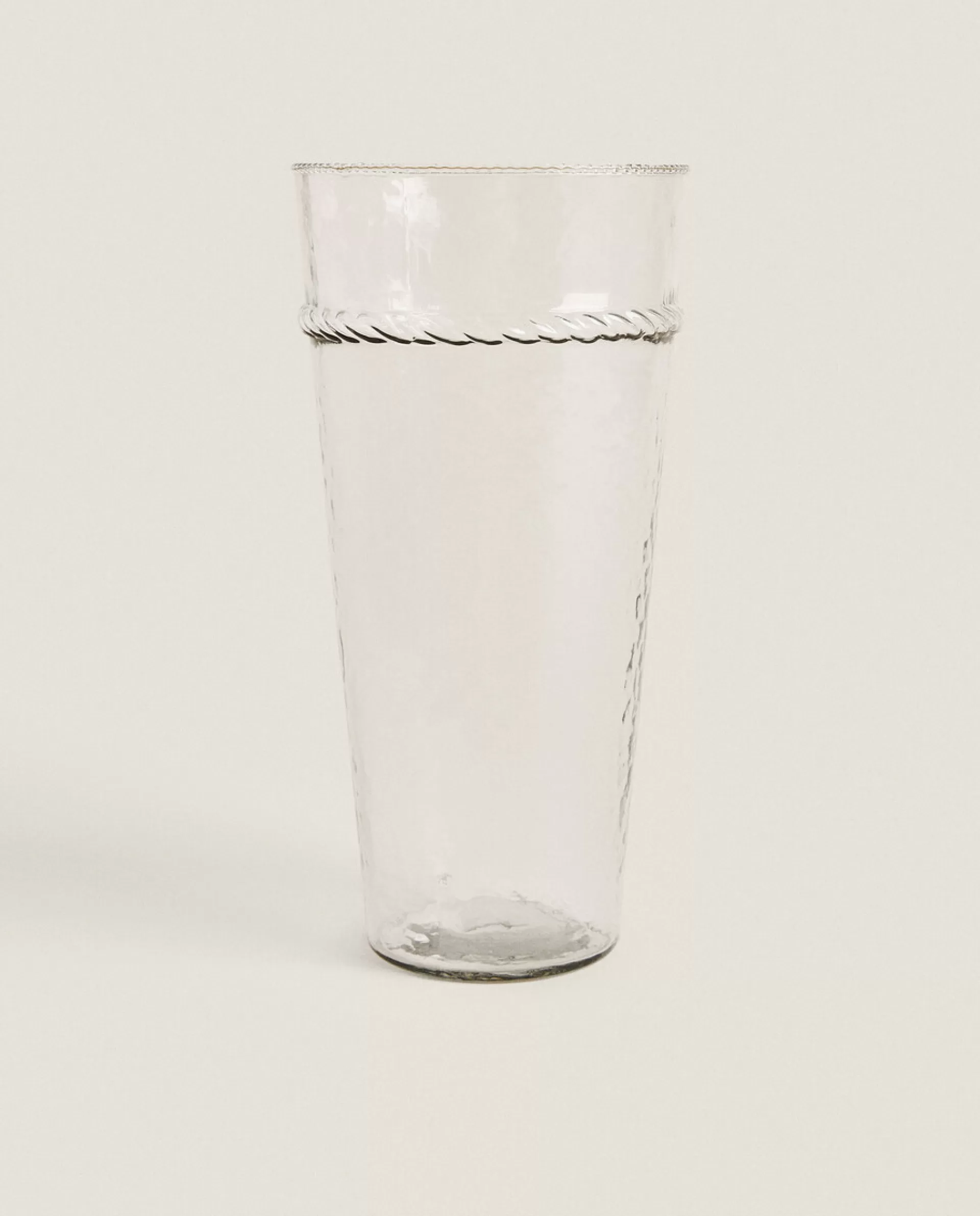 ZARA Home Glass Vase With Border Transparent Online