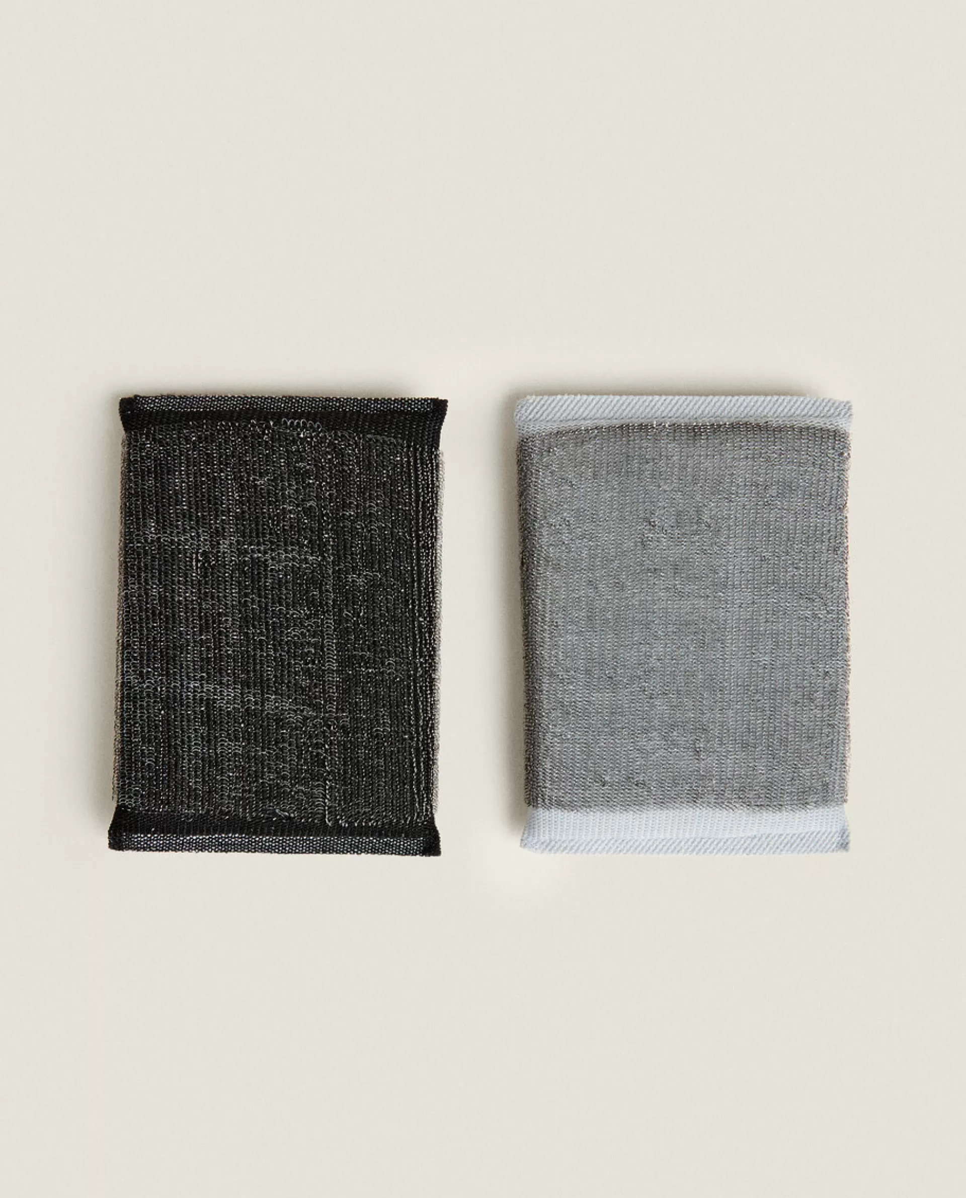 ZARA Home Grey And Black Scrubber (Set Of 2) Steel Cheap