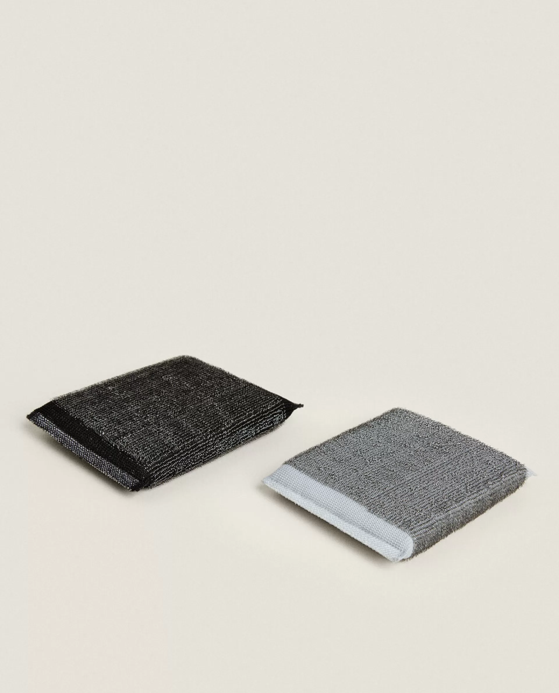 ZARA Home Grey And Black Scrubber (Set Of 2) Steel Cheap