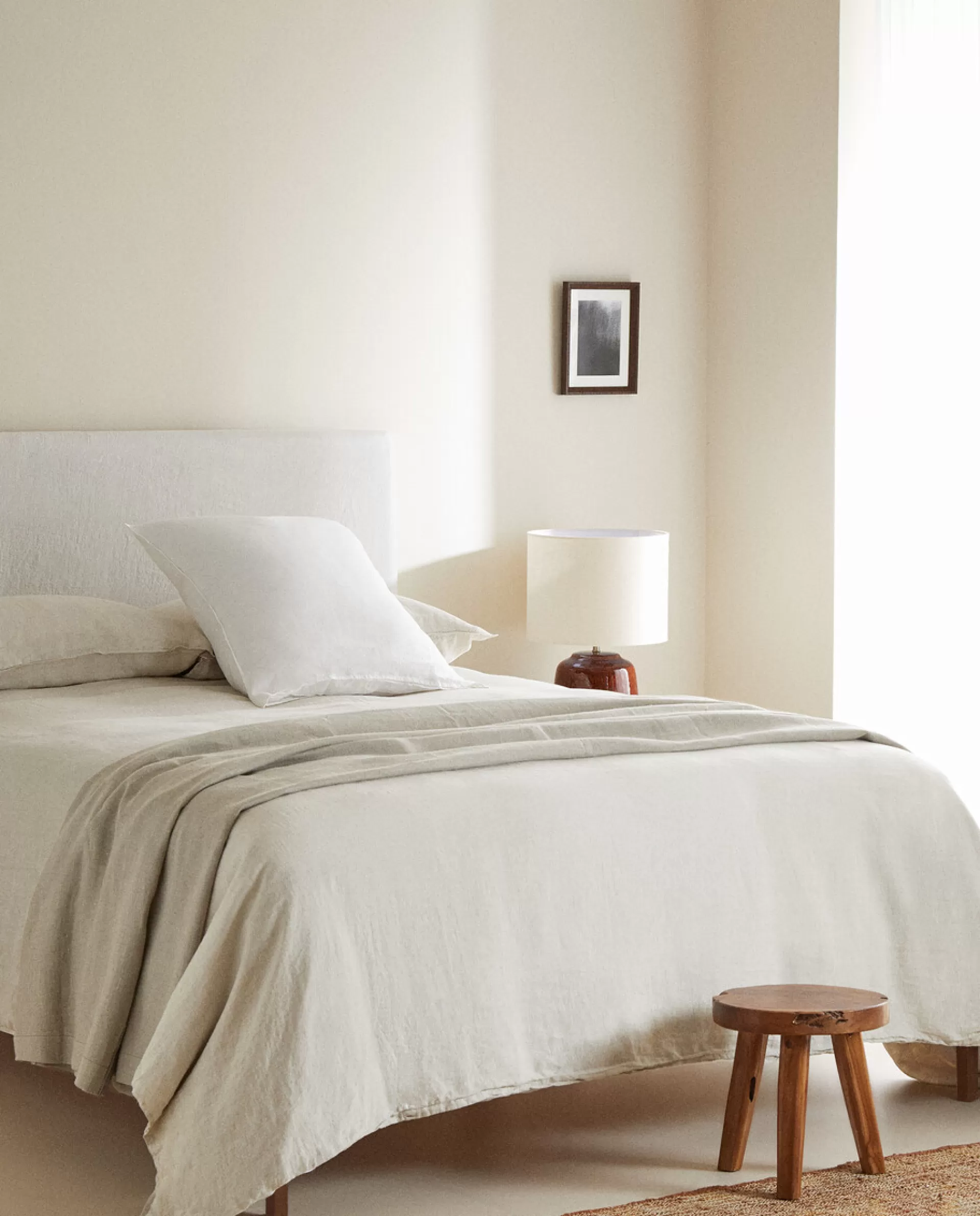 ZARA Home (160 Gsm) Washed Linen Duvet Cover Natural Colour Outlet