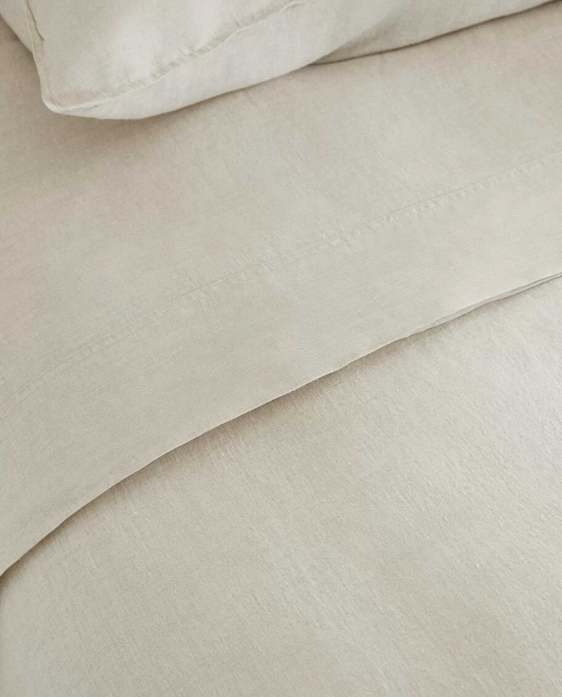 ZARA Home (160 Gsm) Washed Linen Duvet Cover Natural Colour Outlet