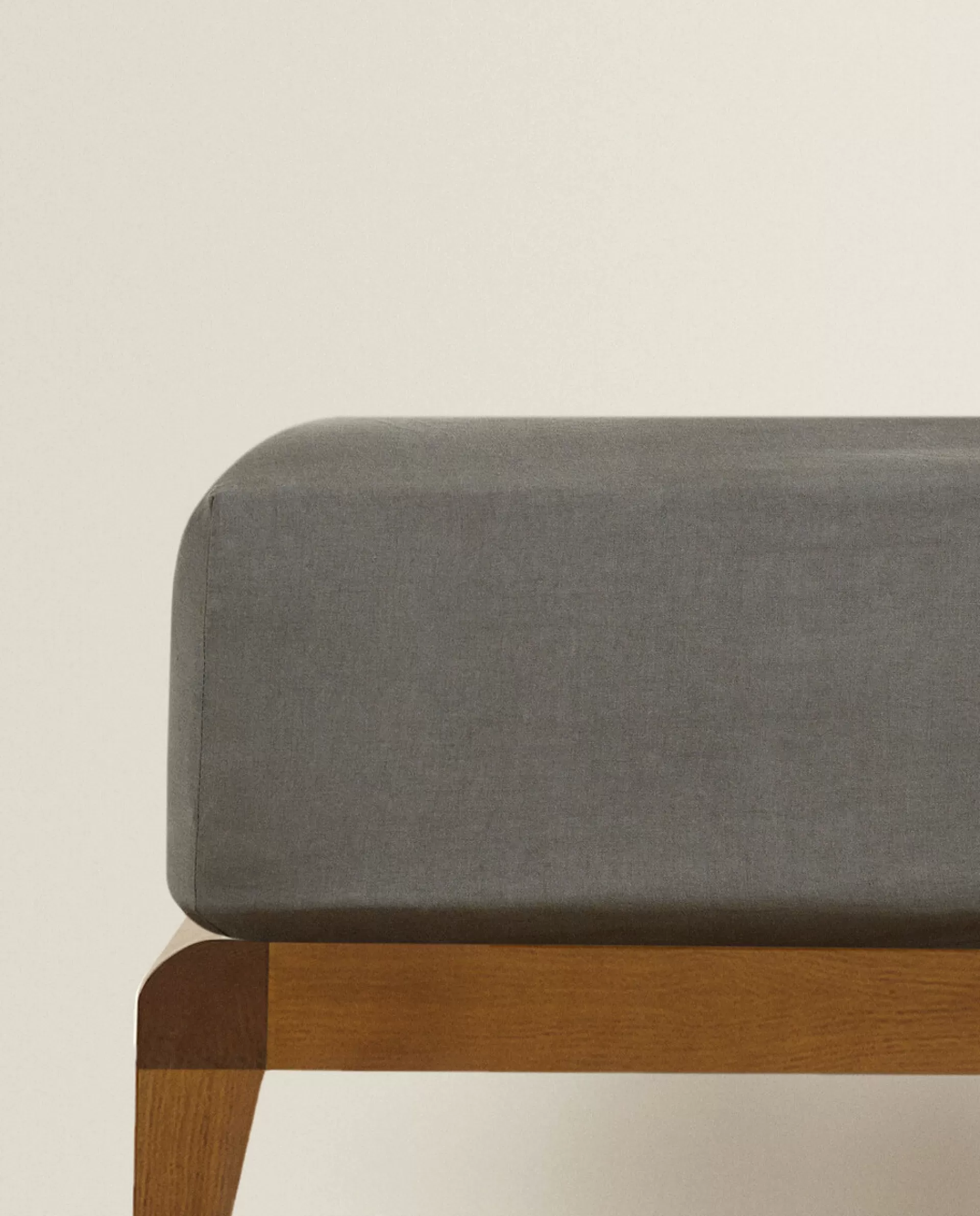 ZARA Home (140 Gsm) Washed Linen Fitted Sheet Grey Cheap