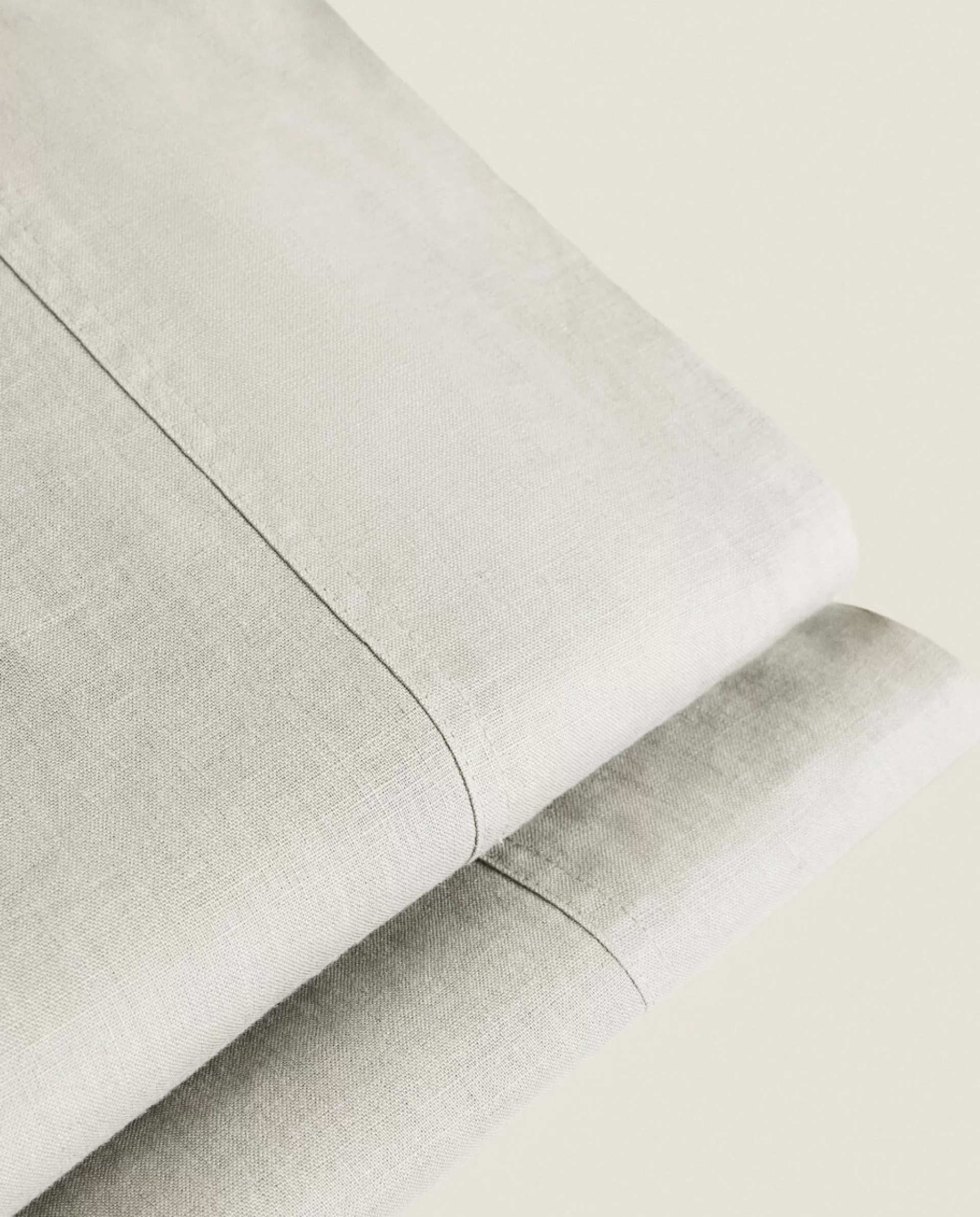 ZARA Home (140 Gsm) Washed Linen Flat Sheet Green Discount