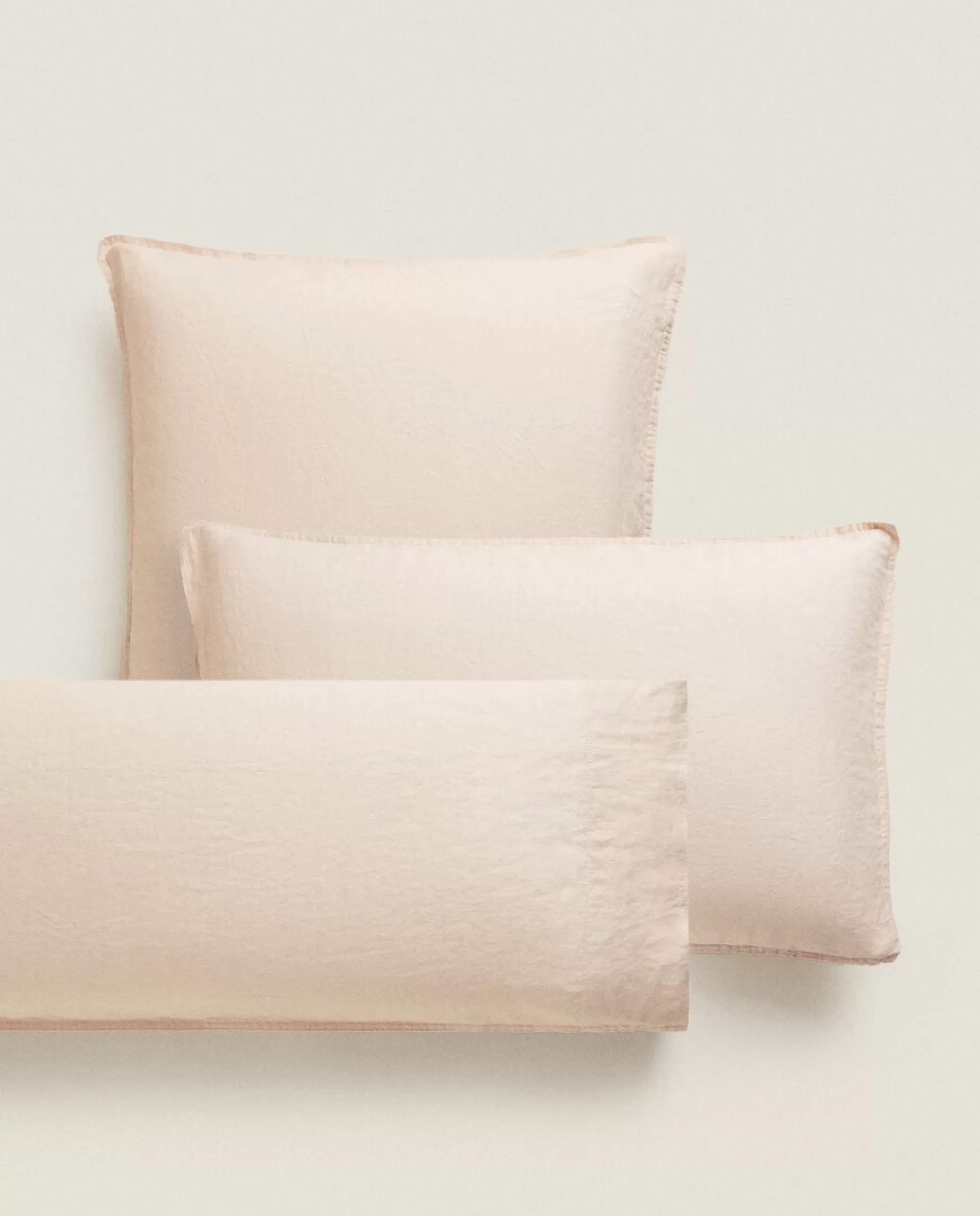 ZARA Home (140 Gsm) Washed Linen Pillowcase Pink Store