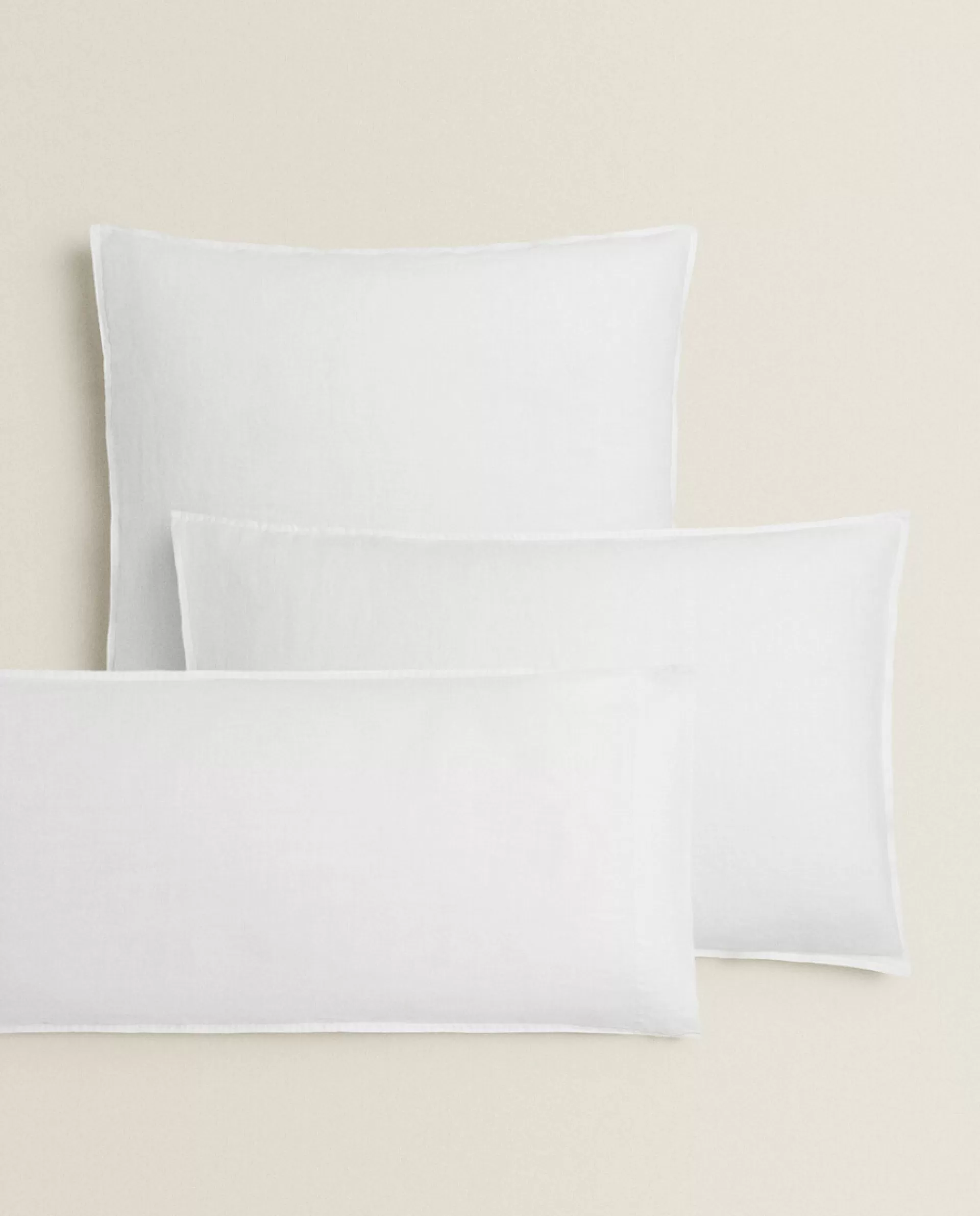 ZARA Home (160 Gsm) Washed Linen Pillowcase White Shop