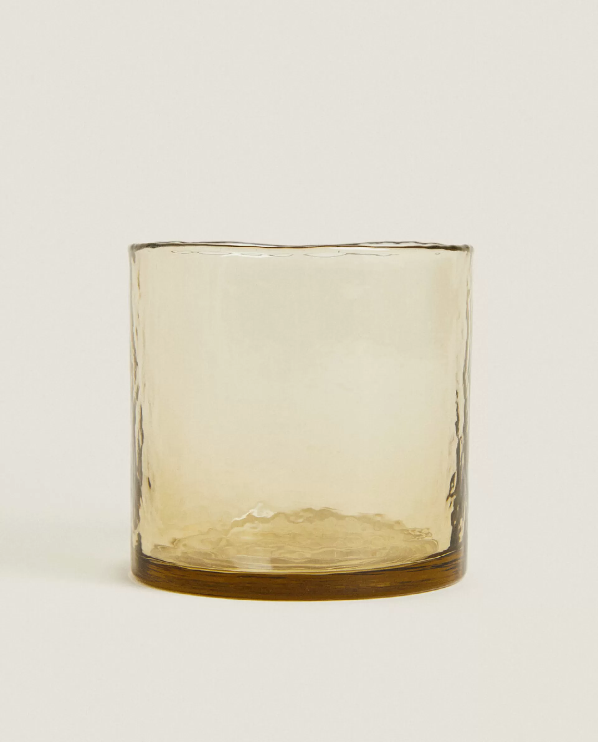 ZARA Home Hammered Glass Tumbler Brown Best Sale