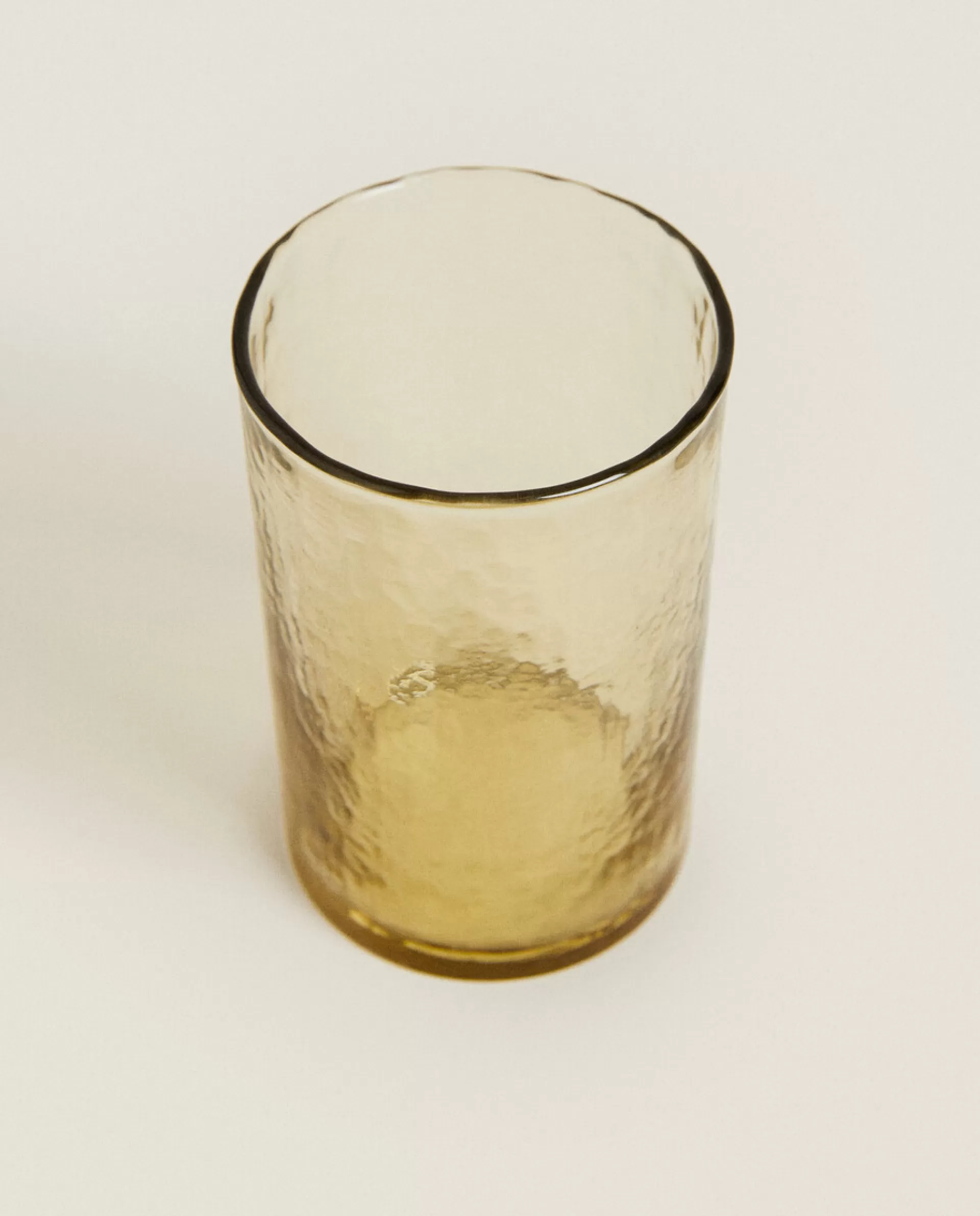 ZARA Home Hammered Glass Tumbler Brown Discount