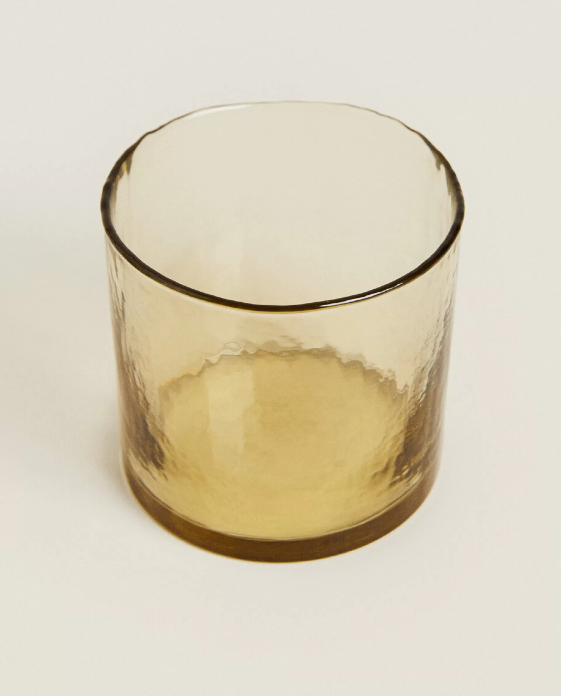 ZARA Home Hammered Glass Tumbler Brown Best Sale